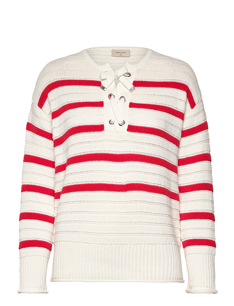 FREE/QUENT - FQSAIL-PULLOVER - pullover - star off-white w. bittersweet - 1