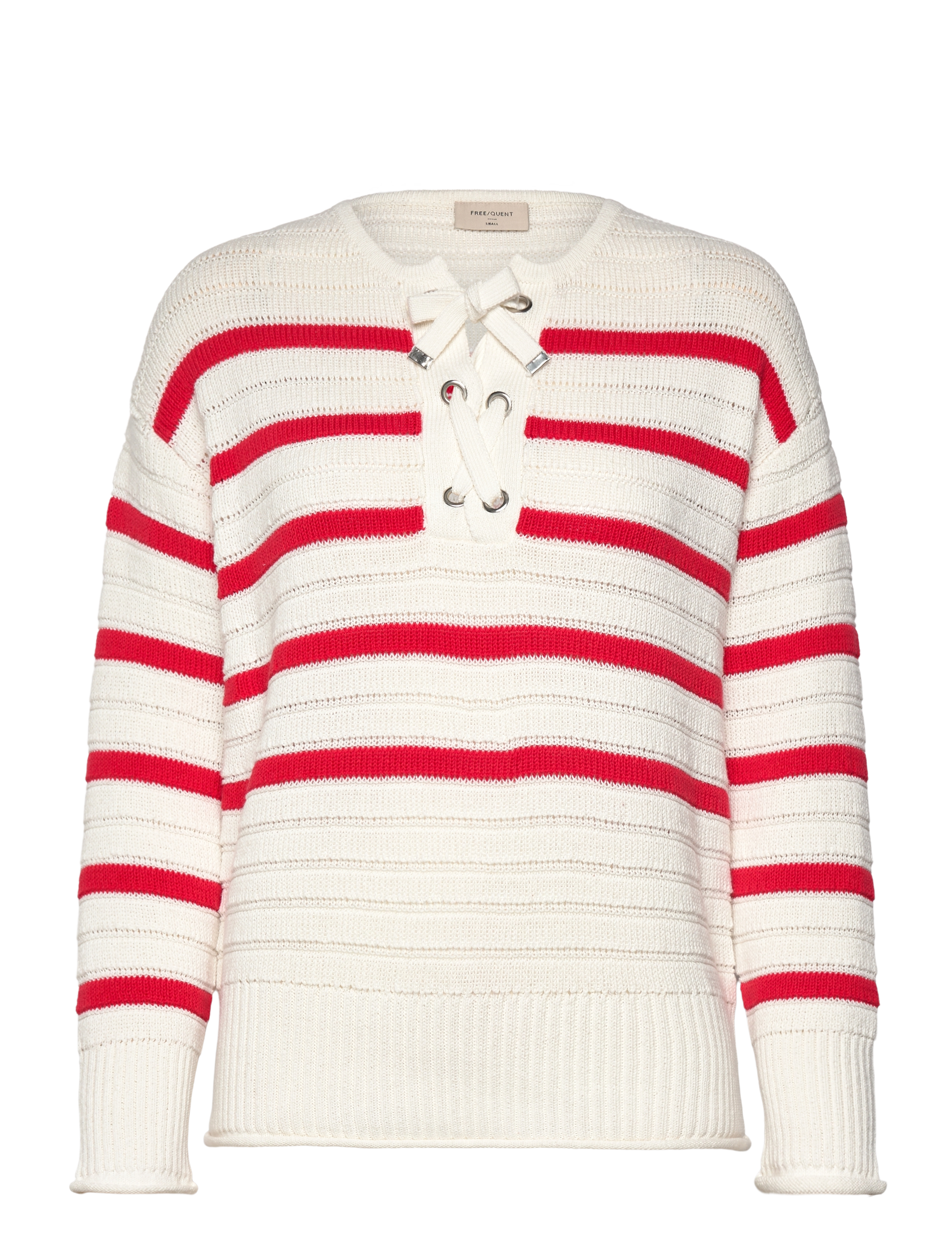 FREE/QUENT FQSAIL-PULLOVER - Tøj - STAR OFF-WHITE W. BITTERSWEET / white