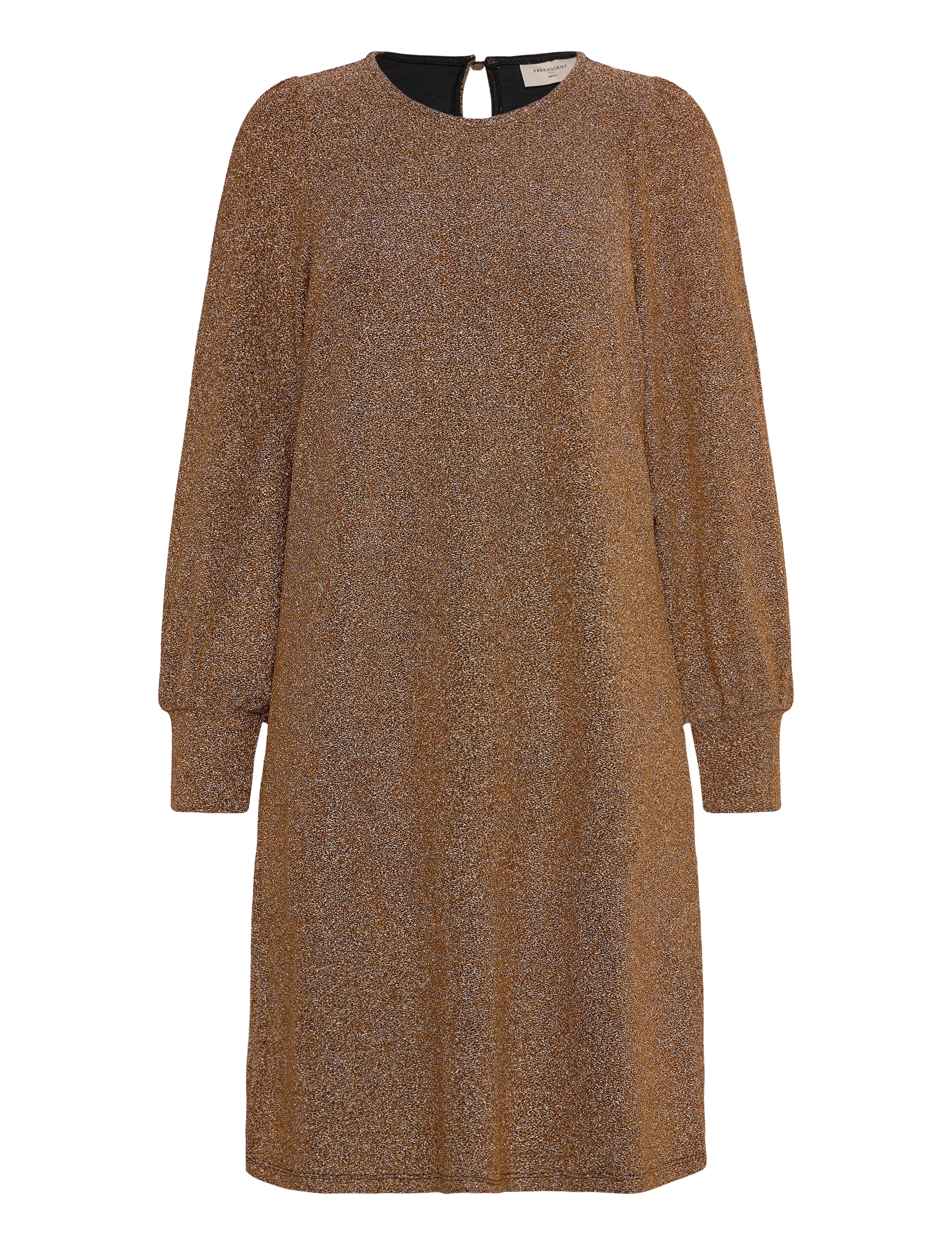 FREE/QUENT Dress From Freequent In A Soft Jersey Material With Metallic Surface. The Dres, XS, Dresses, Braun - Short Dress, Frauen