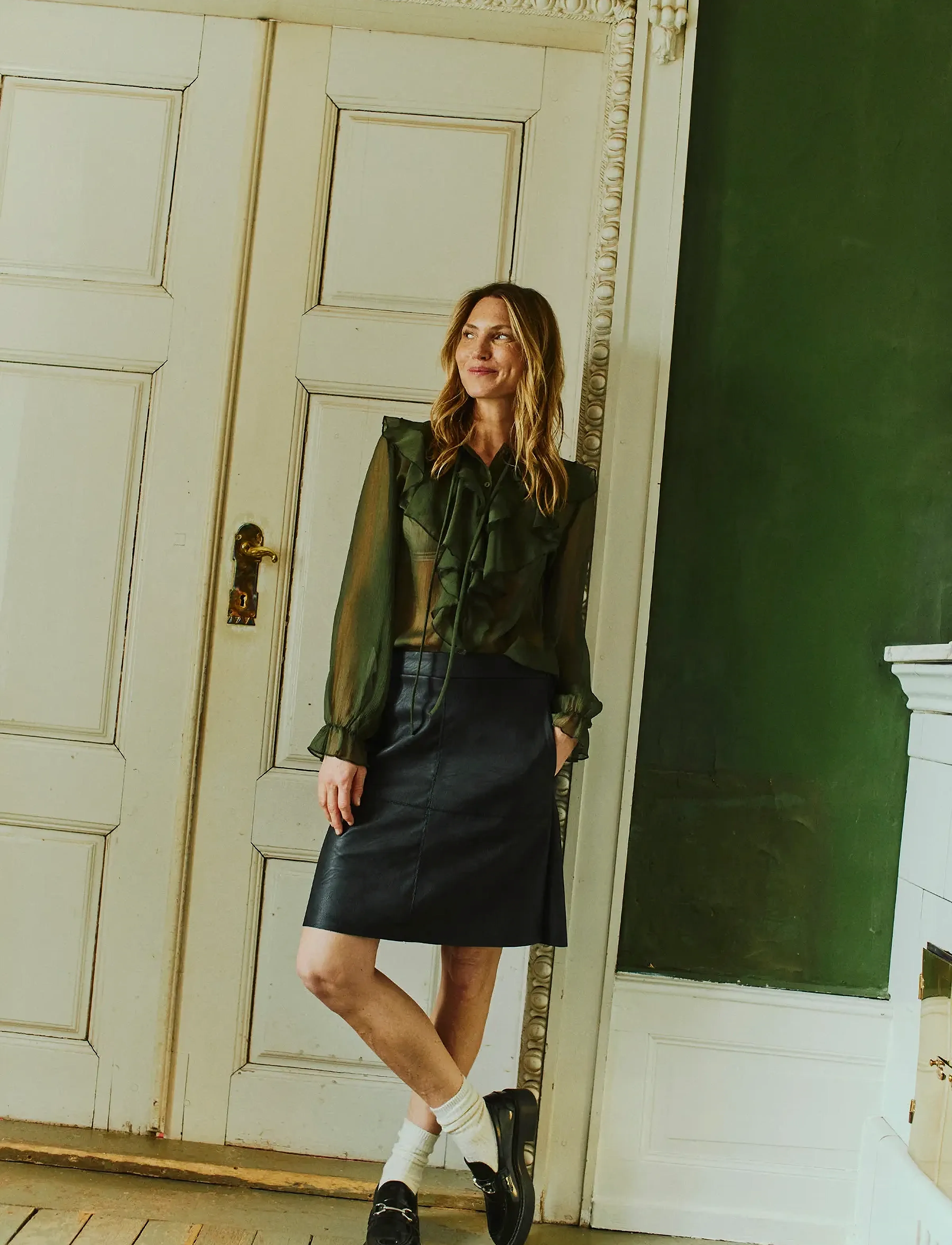 FREE/QUENT FQHARLEY-SKIRT - Seelikud - BLACK / black