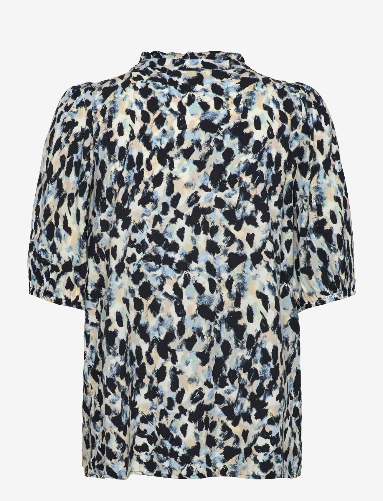 FREE/QUENT - Shirt  - kortärmade blusar - chambray blue w. black - 2