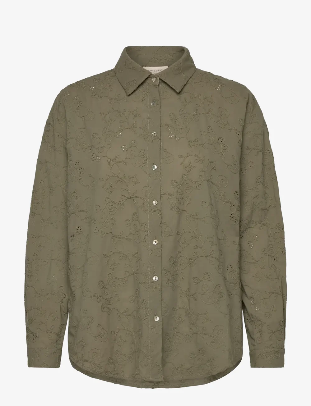 FREE/QUENT - FQUNIQUA-SHIRT - pikkade varrukatega särgid - deep lichen green - 0