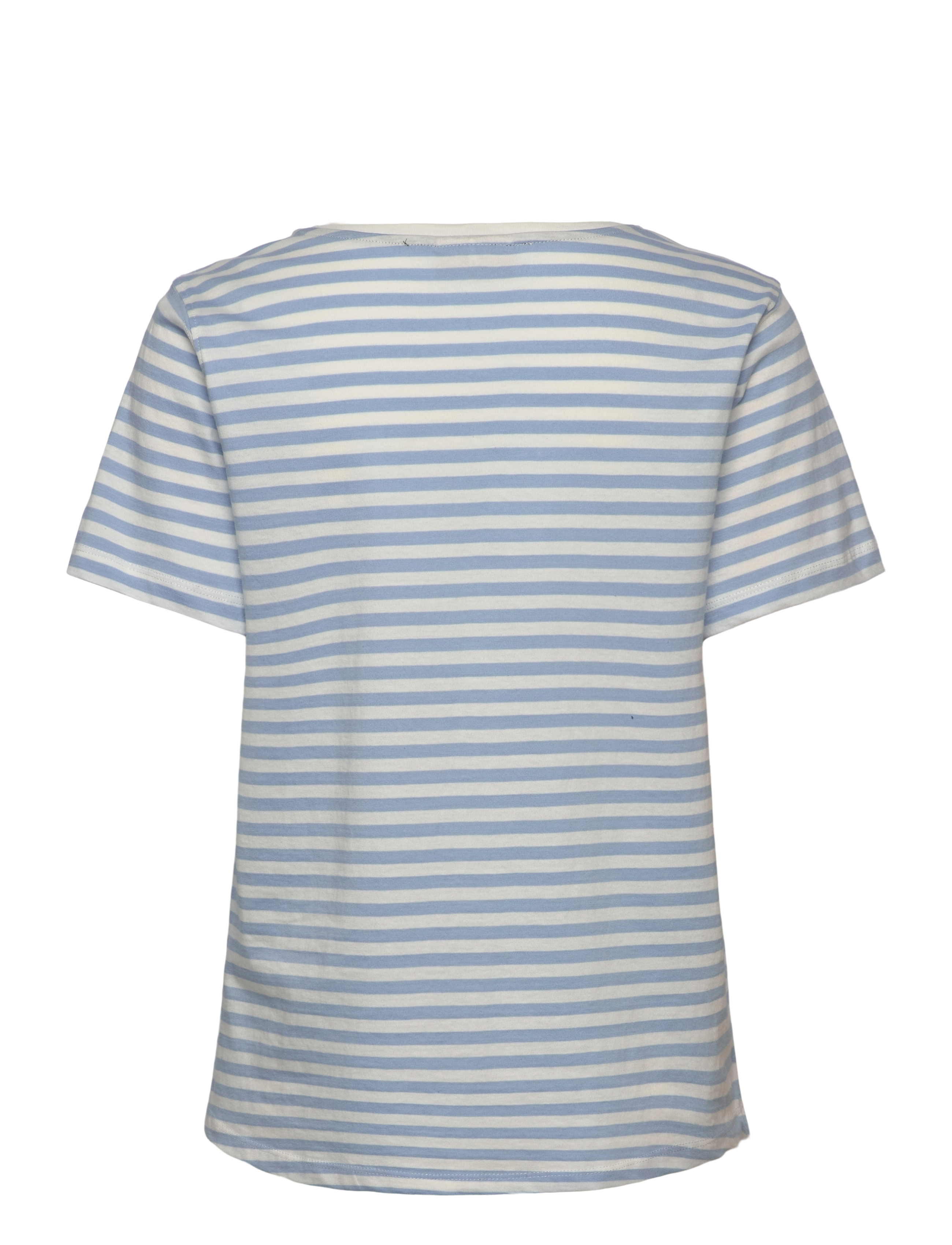 FREE/QUENT - T-shirt from Freequent in a soft material with stripes. The T-shirt has a rounde - star off-white w chambray blue - 1