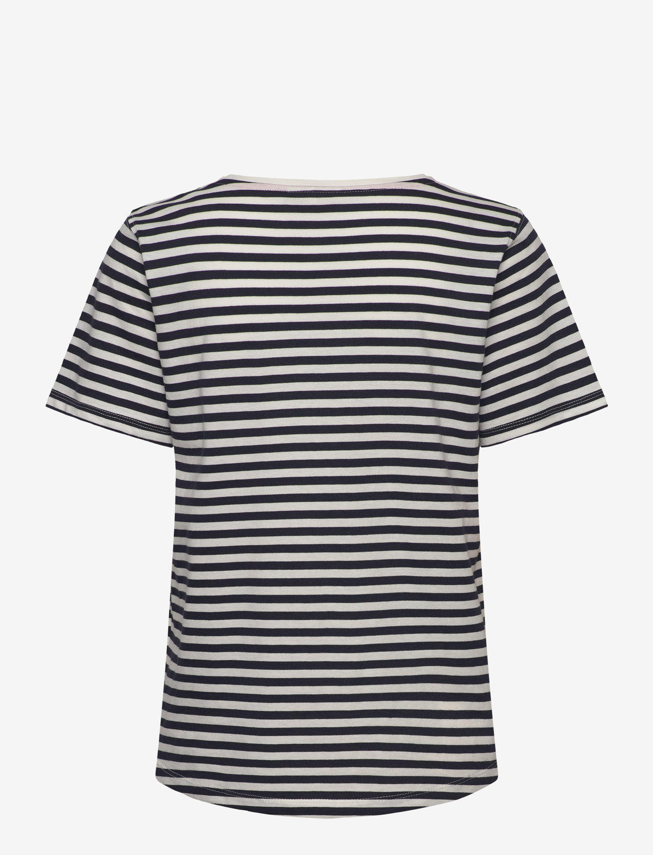 FREE/QUENT - T-shirt from Freequent in a soft material with stripes. The T-shirt has a rounde - star off-white w. navy blazer - 2