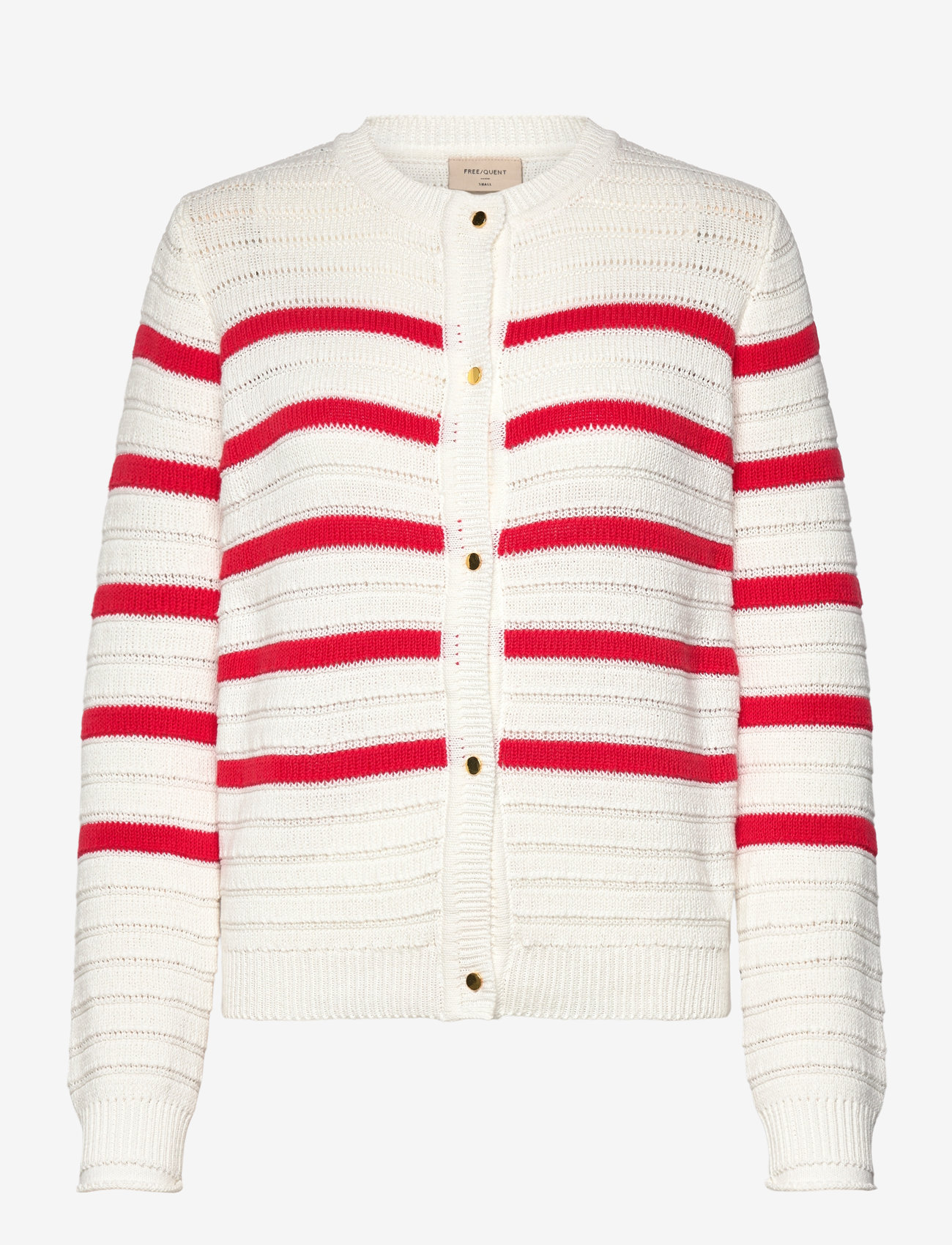 FREE/QUENT - FQSAIL-CARDIGAN - star off-white w. bittersweet - 0