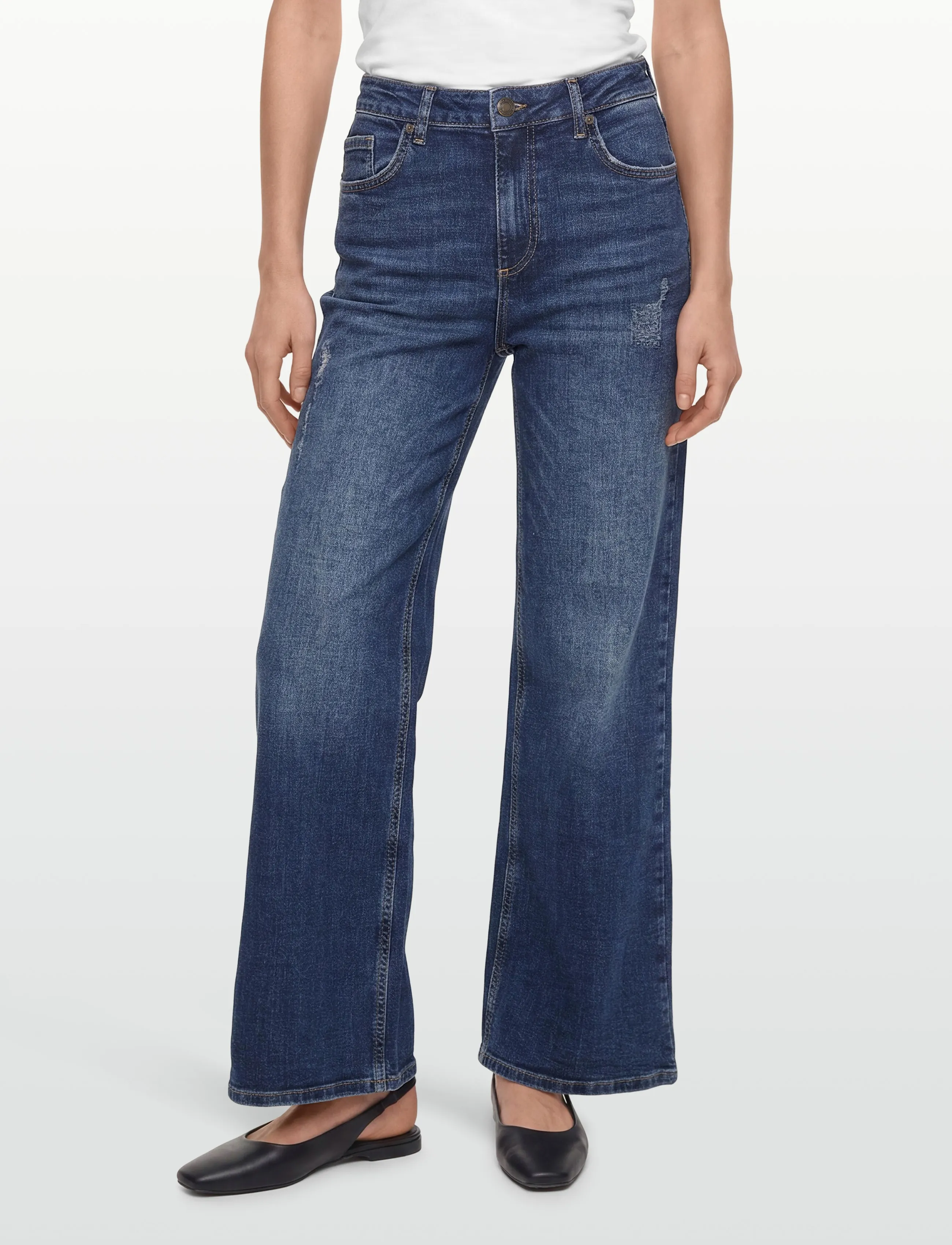 FREE/QUENT - FQMILLY-JEANS - brede jeans - dark blue denim - 3