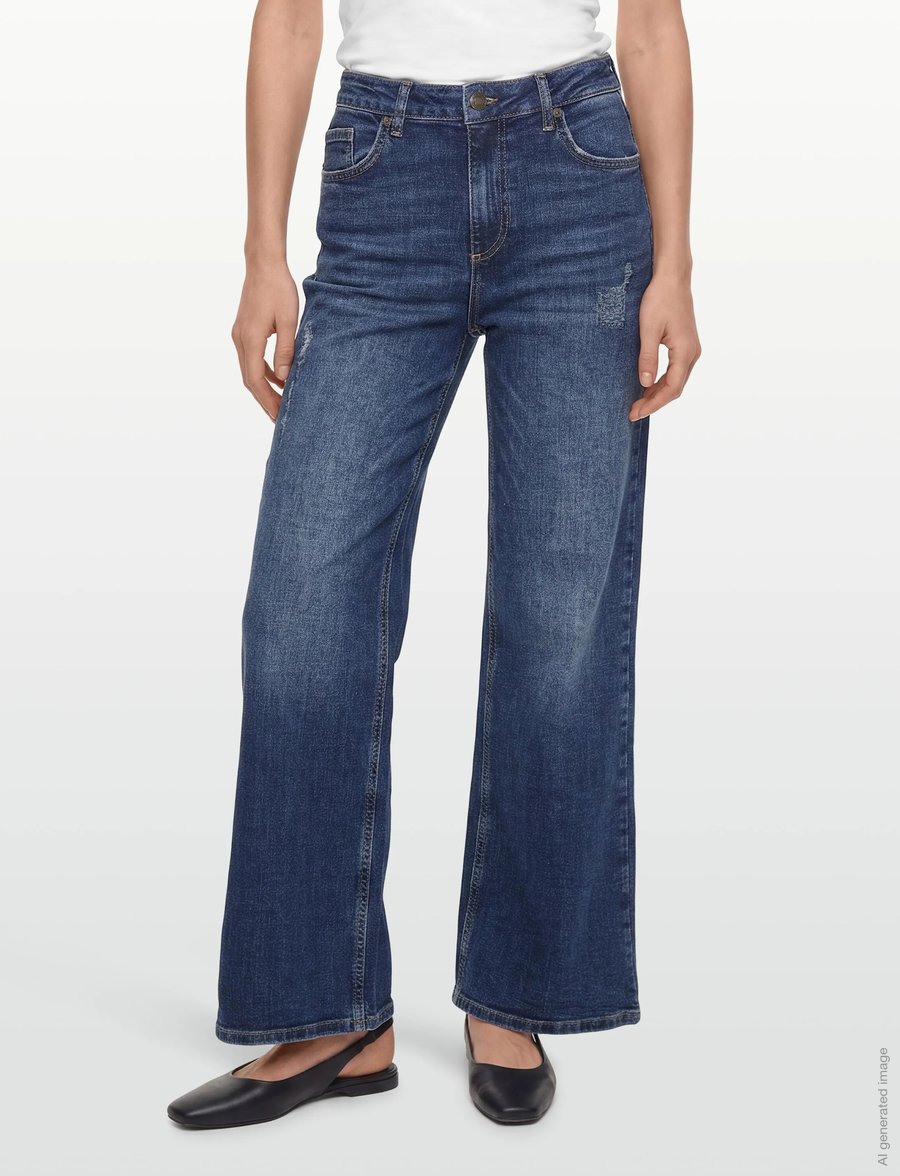 FREE/QUENT - FQMILLY-JEANS - brede jeans - dark blue denim - 3