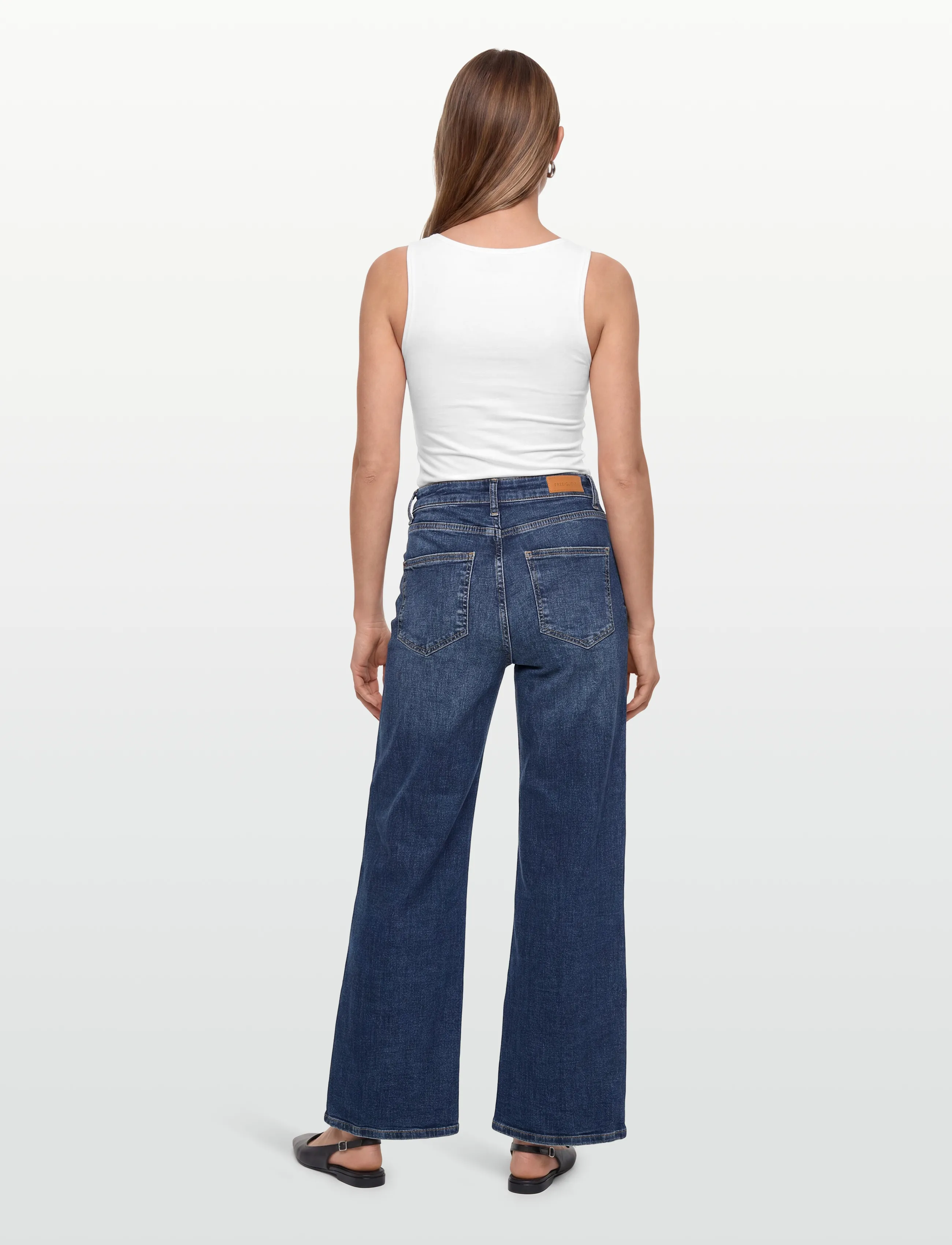 FREE/QUENT - FQMILLY-JEANS - brede jeans - dark blue denim - 4