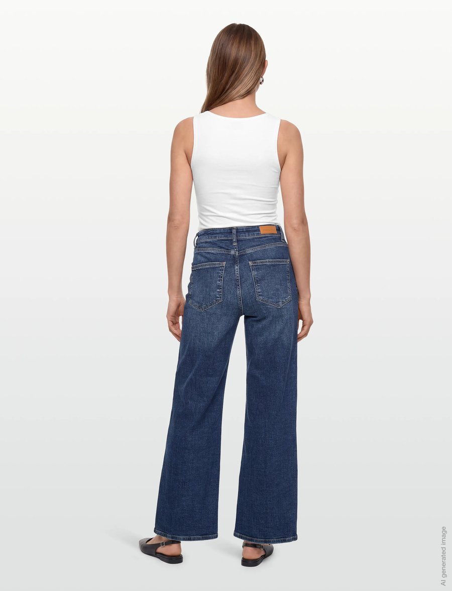 FREE/QUENT - FQMILLY-JEANS - brede jeans - dark blue denim - 4