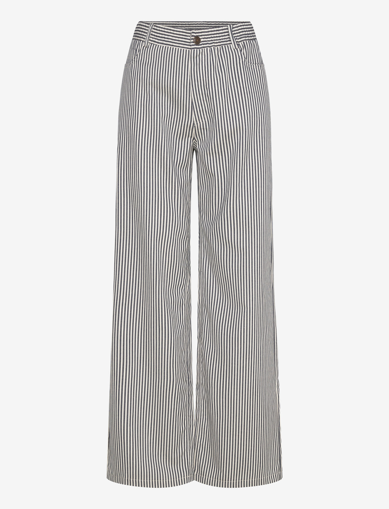 FREE/QUENT - Pants  - kostymbyxor - star off-white w. navy blazer - 1