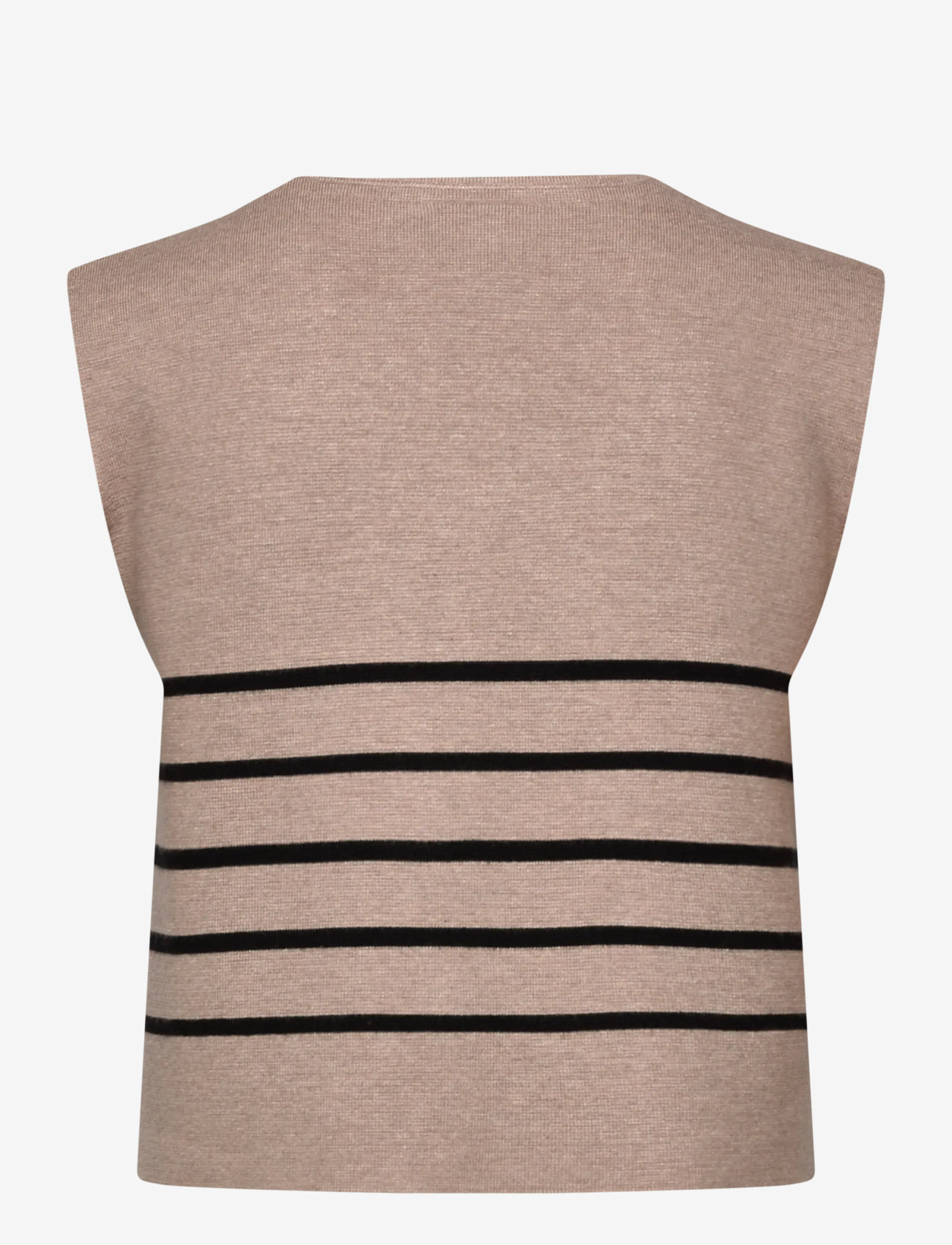 FREE/QUENT - Waistcoat - simply taupe mel. w. black - 1