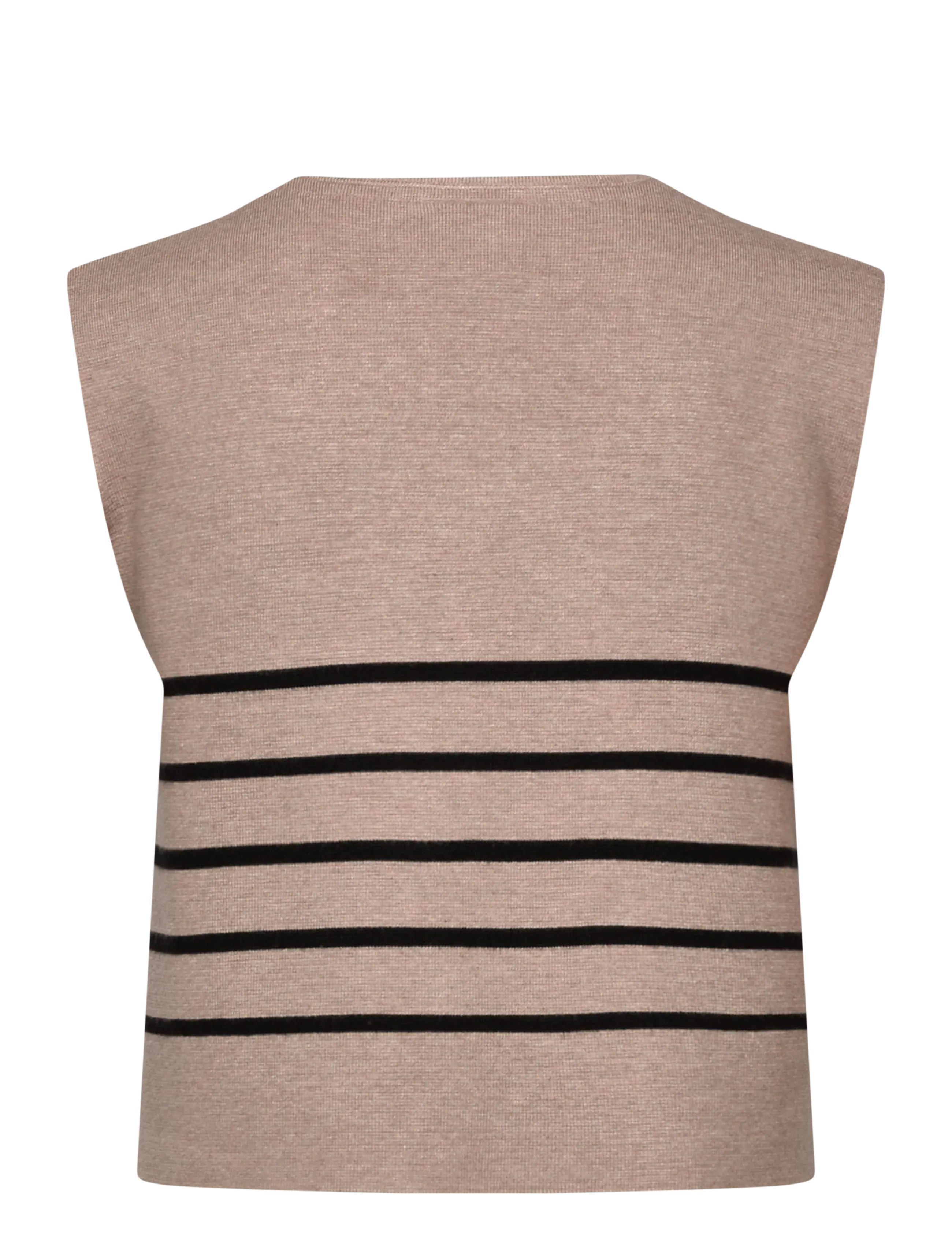 FREE/QUENT - Waistcoat - simply taupe mel. w. black - 1