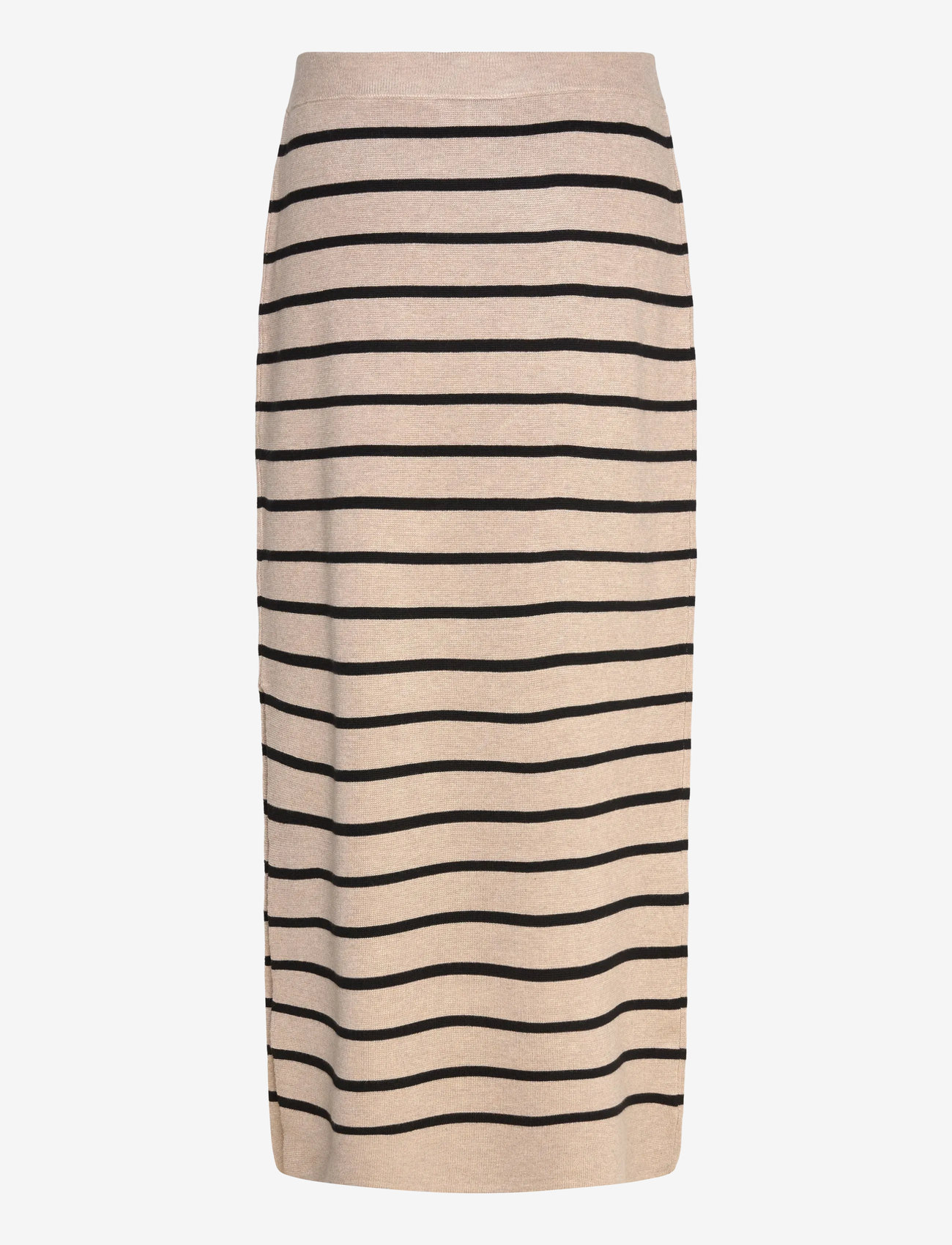 FREE/QUENT - Skirt  - midiseelikud - simply taupe mel. w. black - 1