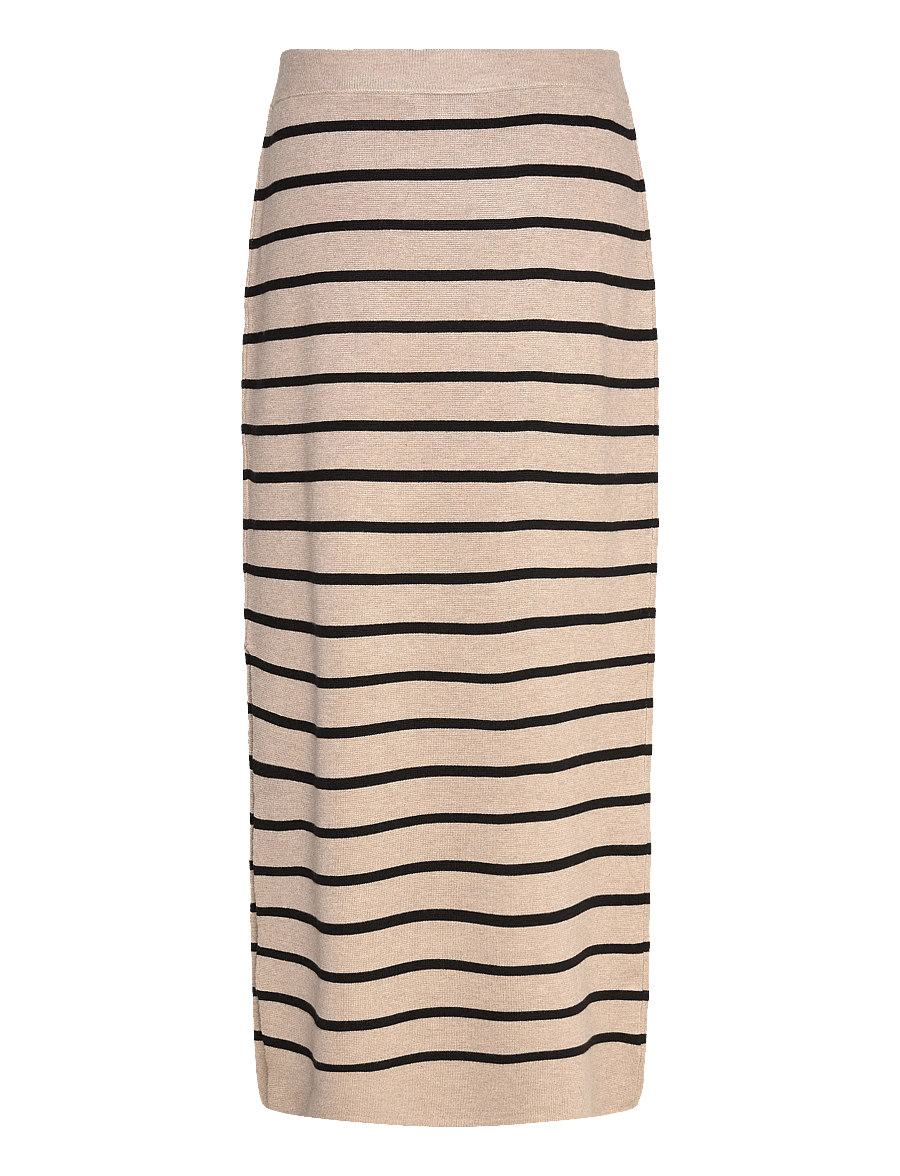 FREE/QUENT - Skirt - midihameet - simply taupe mel. w. black - 2