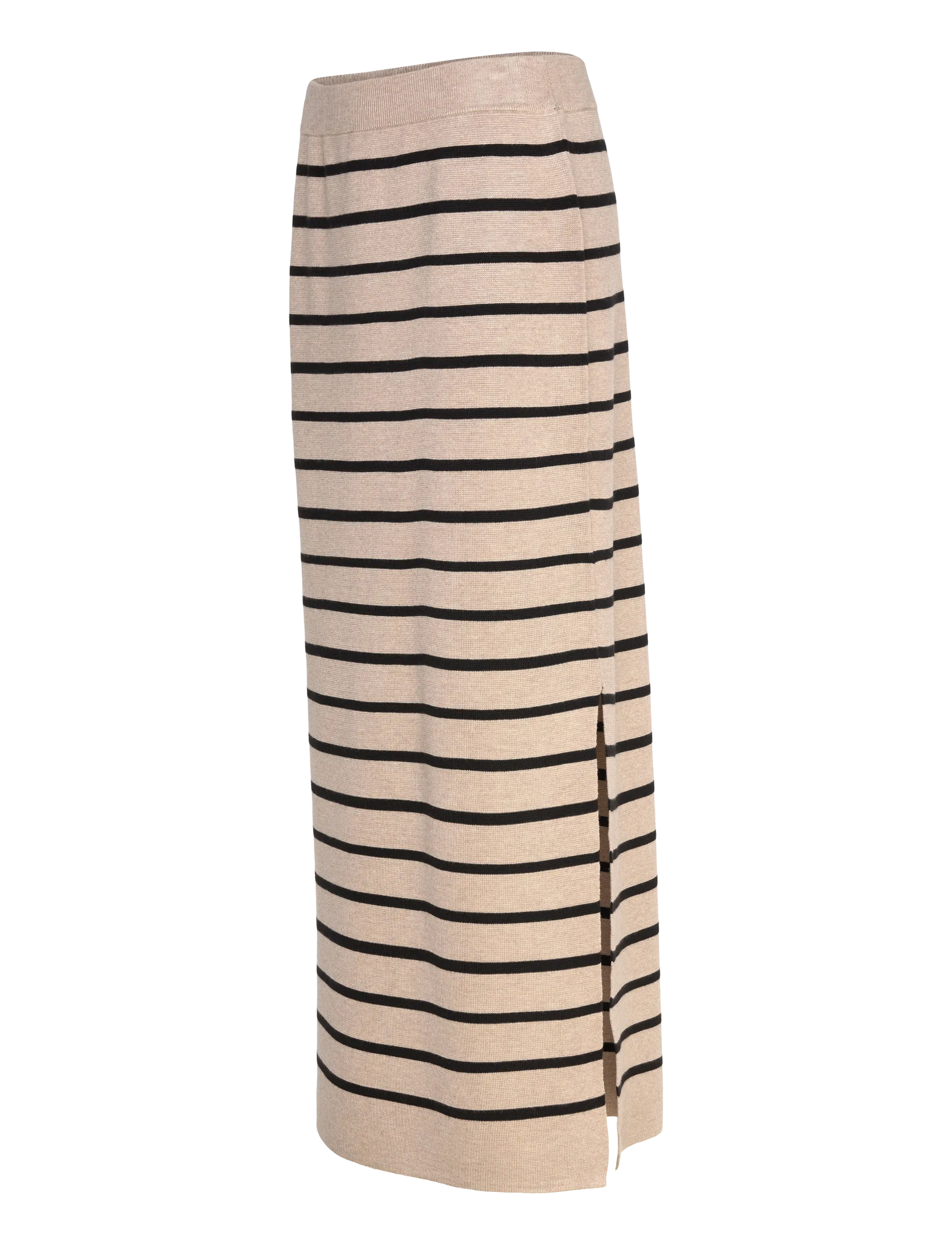 FREE/QUENT - Skirt  - midiseelikud - simply taupe mel. w. black - 3