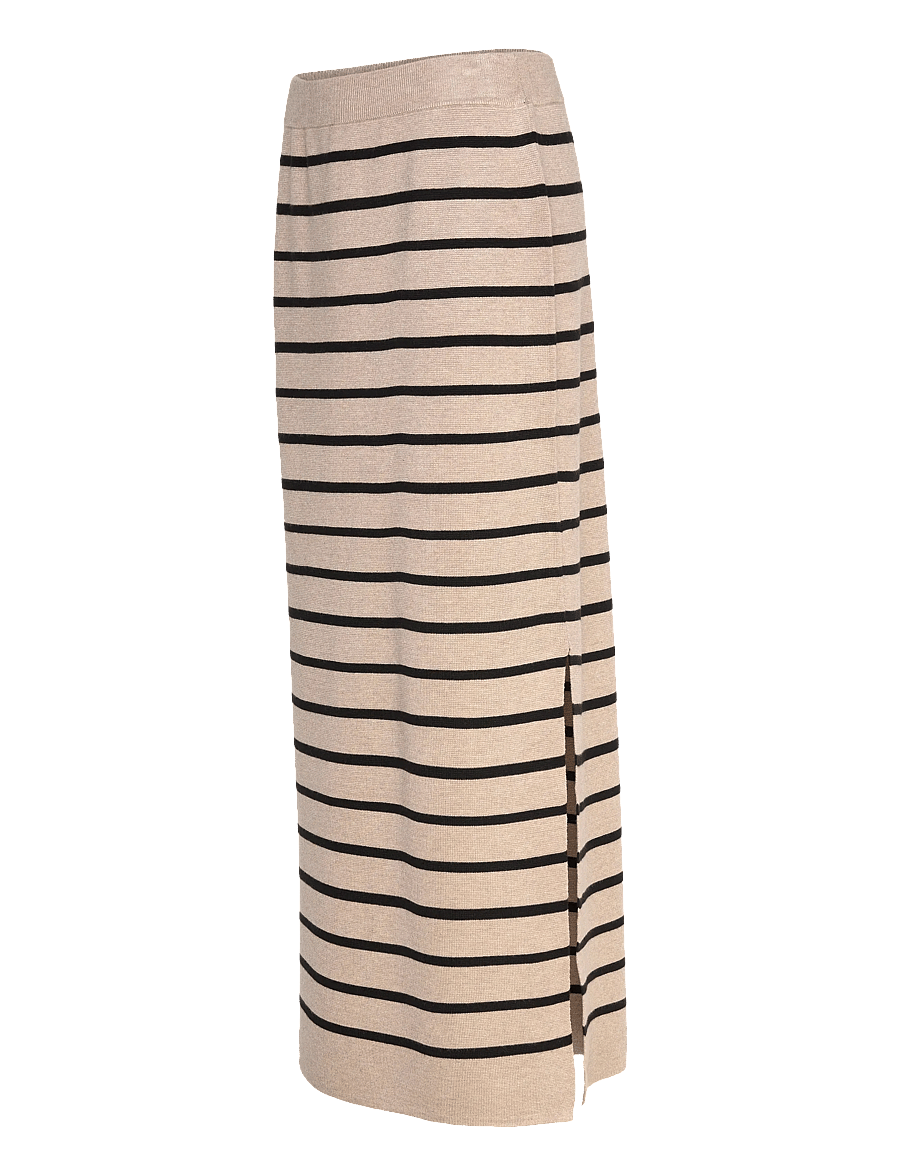 FREE/QUENT - Skirt - midihameet - simply taupe mel. w. black - 3