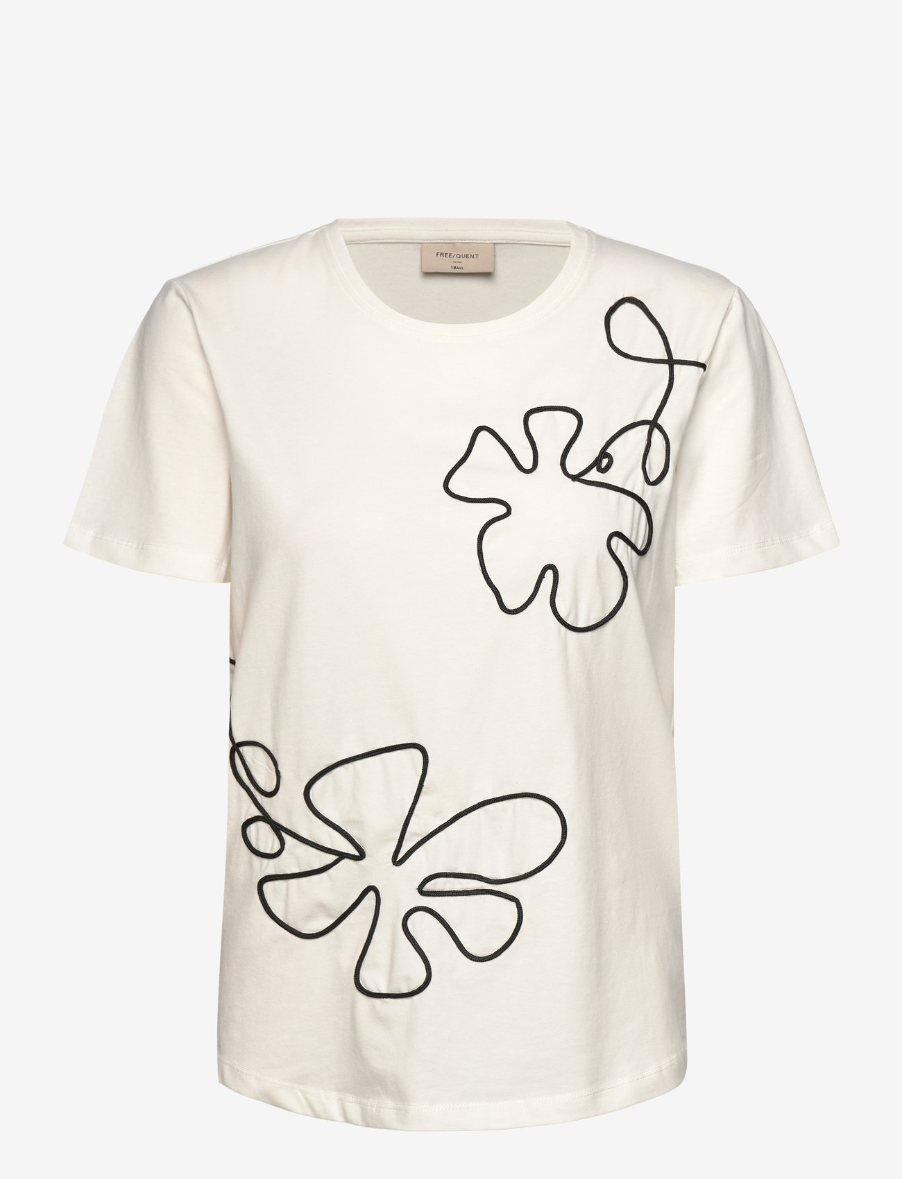 FREE/QUENT - FQFENJAL-TEE - star off-white w. black - 0