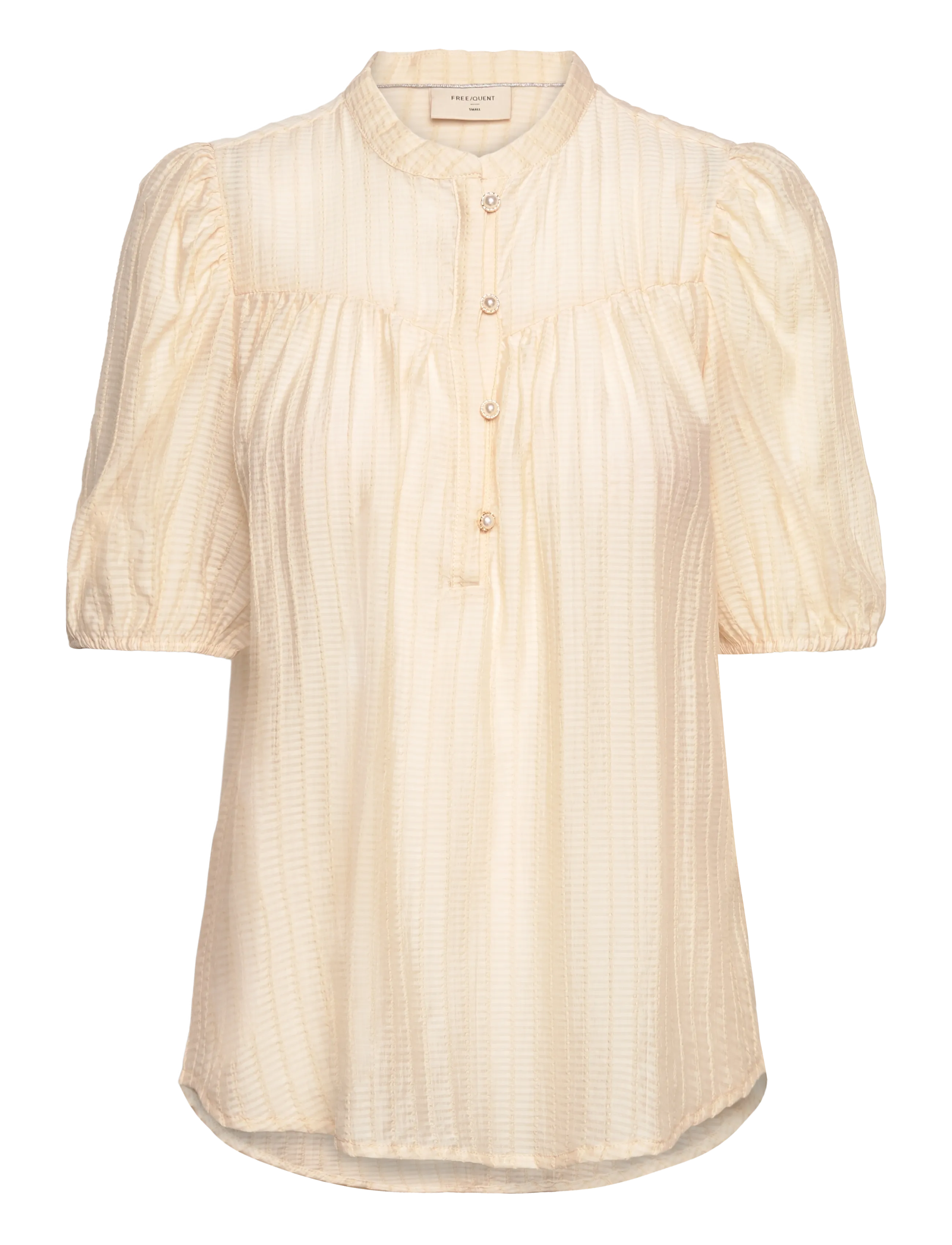 FREE/QUENT FQEBELLA-BLOUSE - Kortærmede bluser - MOONBEAM / cream