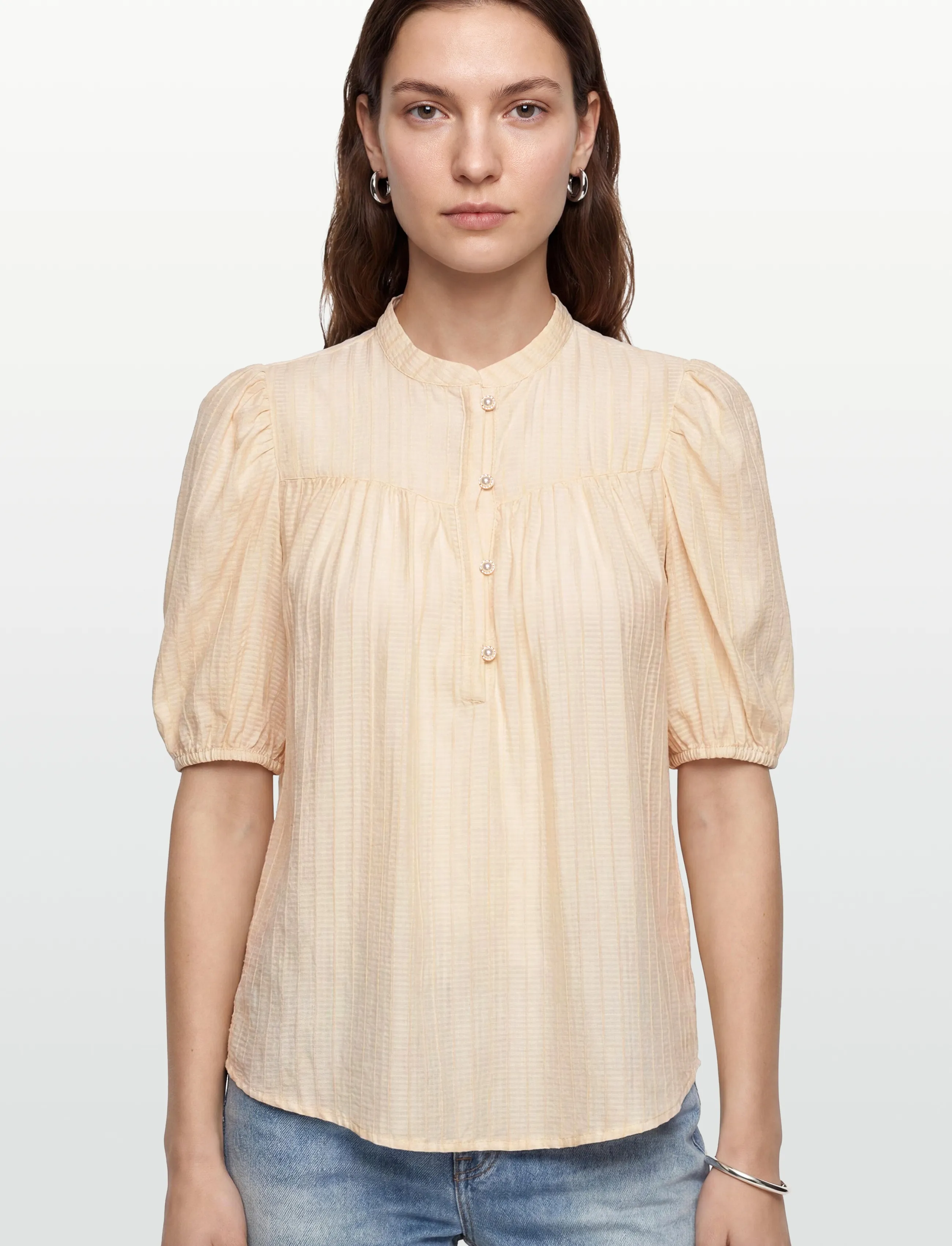 FREE/QUENT - FQEBELLA-BLOUSE - blouses à manches courtes - moonbeam - 3