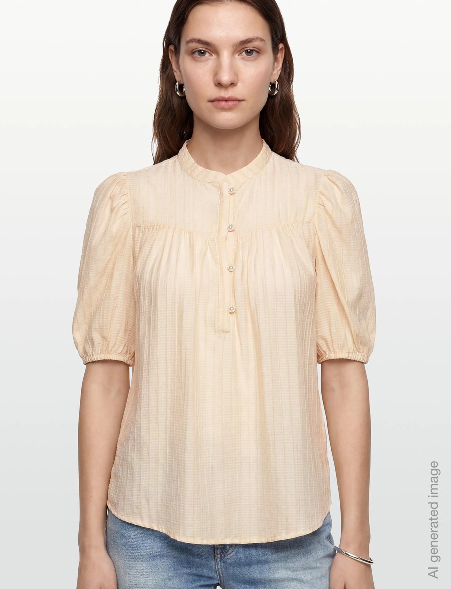 FREE/QUENT - FQEBELLA-BLOUSE - kortærmede bluser - moonbeam - 3