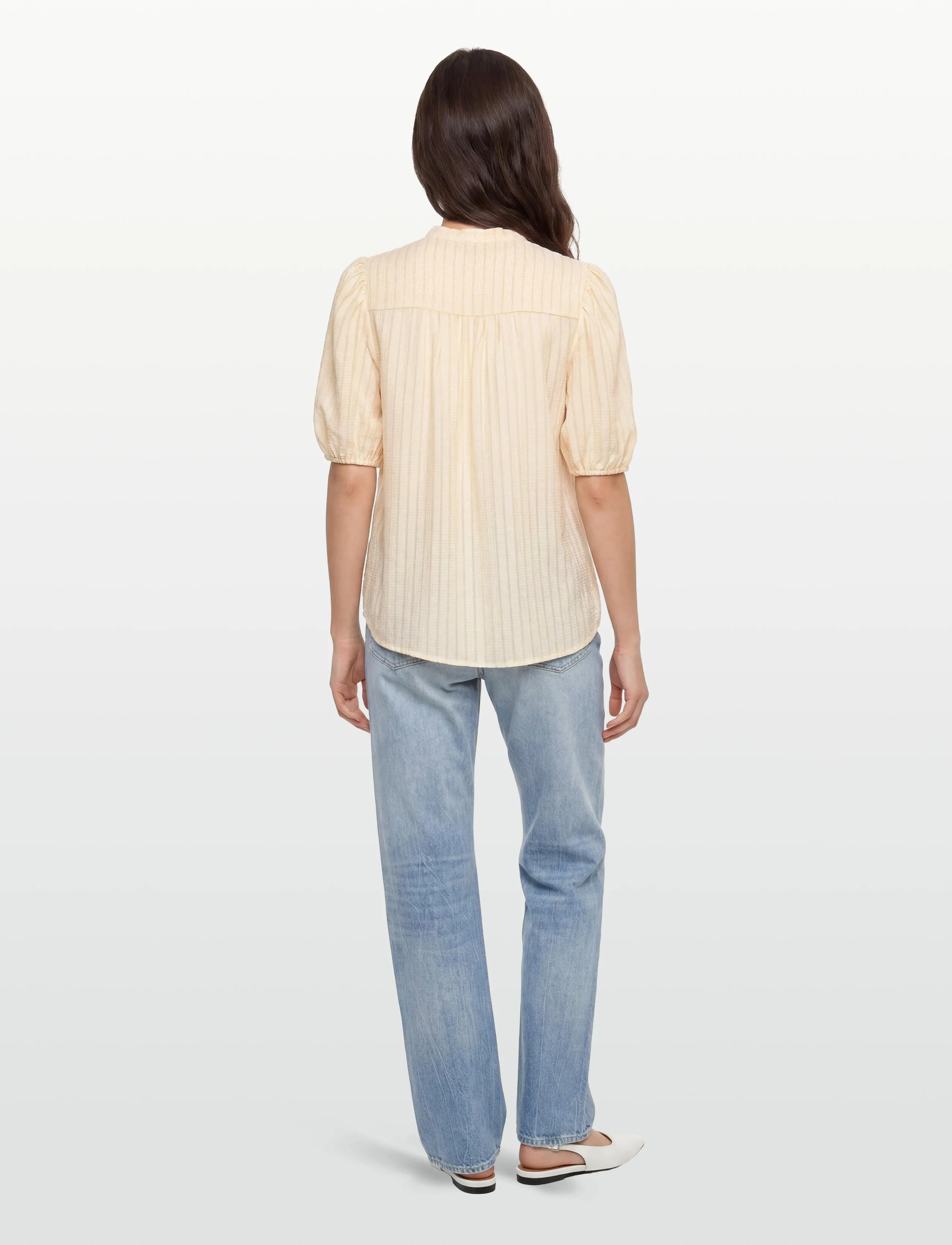 FREE/QUENT - FQEBELLA-BLOUSE - blouses à manches courtes - moonbeam - 4