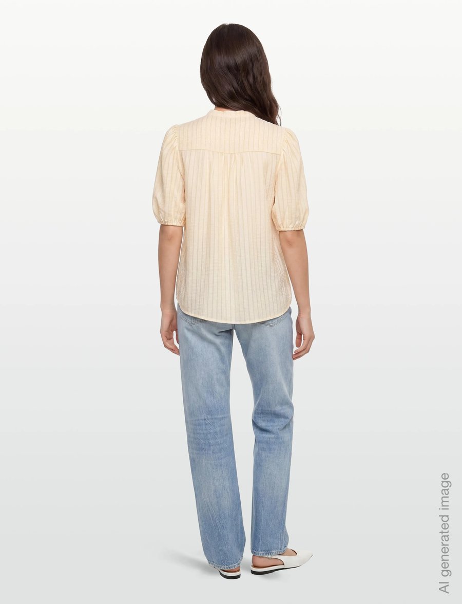 FREE/QUENT - FQEBELLA-BLOUSE - kortærmede bluser - moonbeam - 4