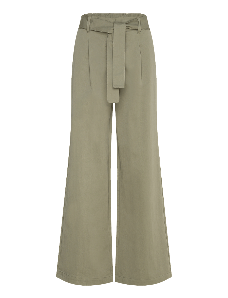 FREE/QUENT - FQCOUNT-PANTS - buxur með víðum skálmum - deep lichen green - 1