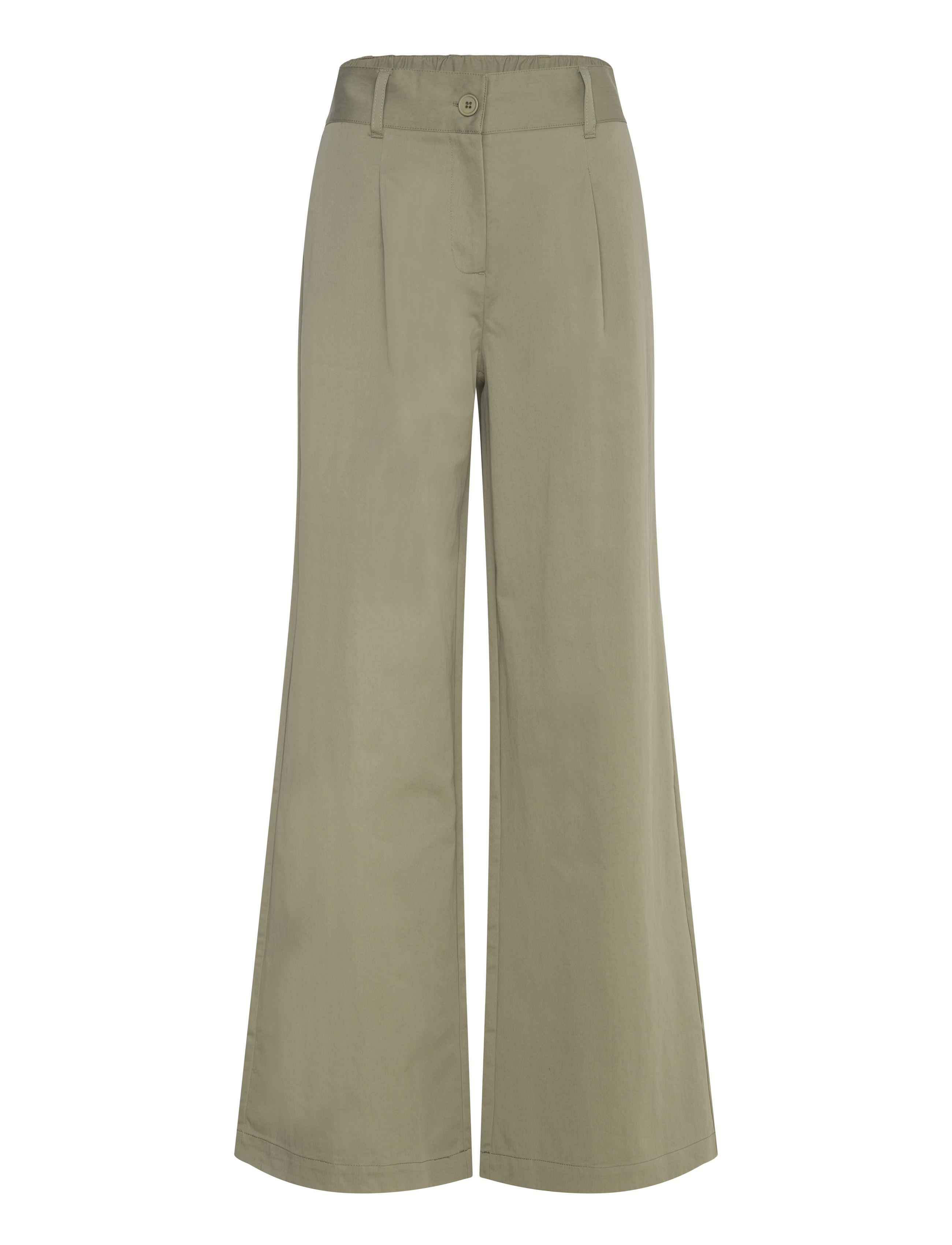 FREE/QUENT - FQCOUNT-PANTS - leveälahkeiset housut - deep lichen green - 3