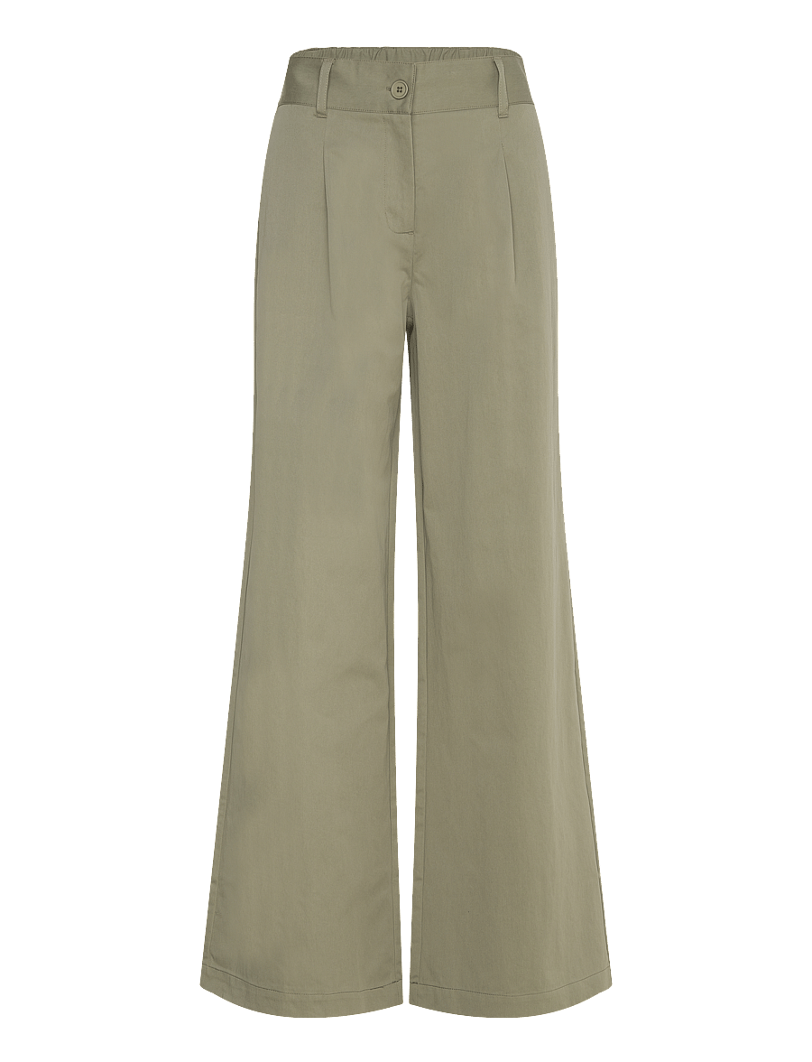 FREE/QUENT - FQCOUNT-PANTS - buxur með víðum skálmum - deep lichen green - 3