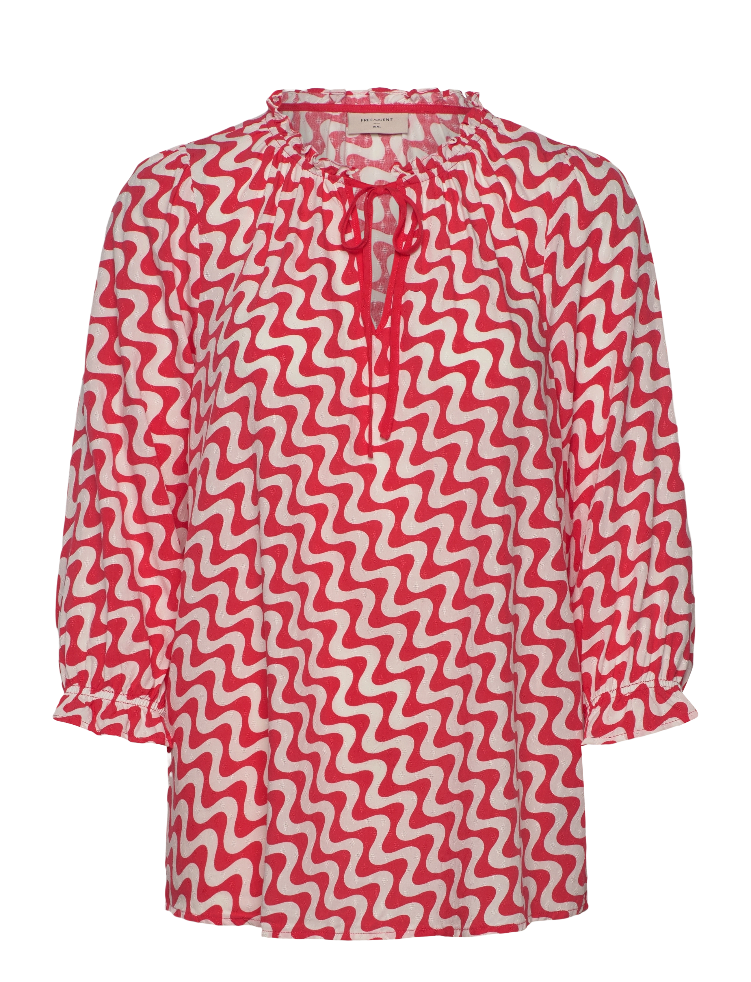 FREE/QUENT Blouse, M, Red, Bluser > Kortærmede, Dame