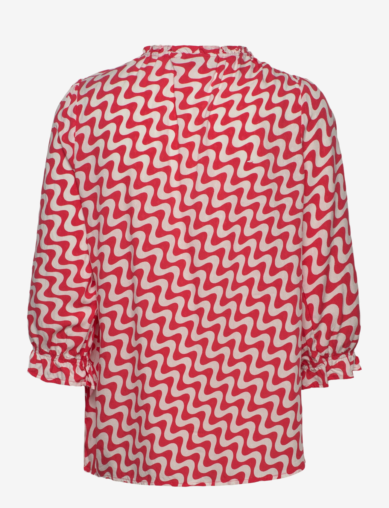 FREE/QUENT - Blouse - kurzämlige blusen - star off-white w. bittersweet - 1