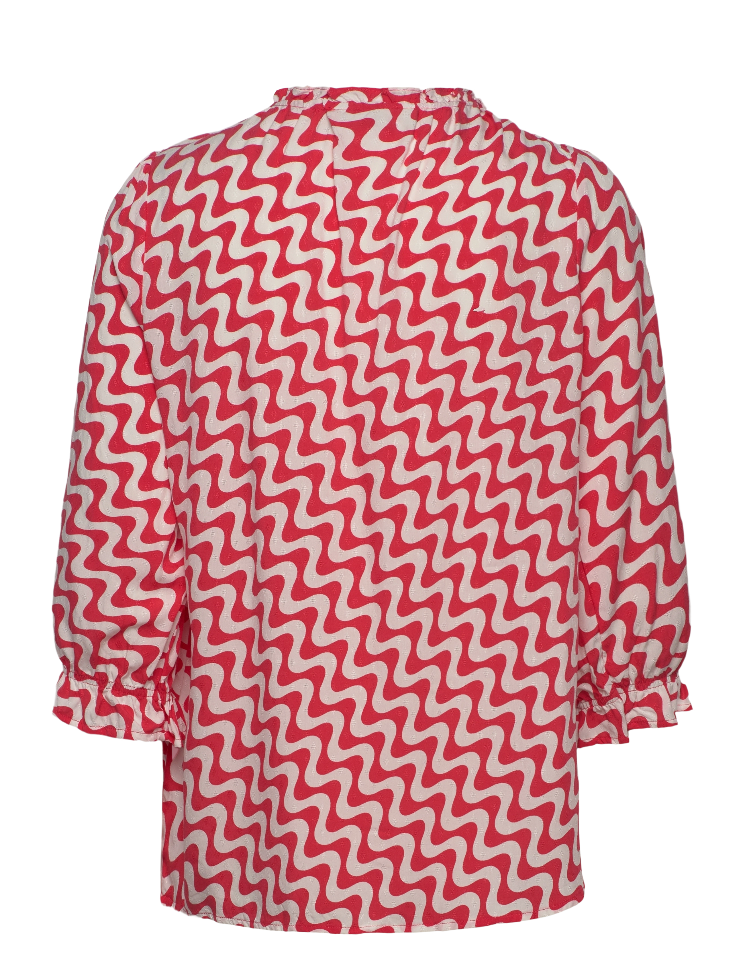 FREE/QUENT - Blouse - blouses à manches courtes - star off-white w. bittersweet - 1