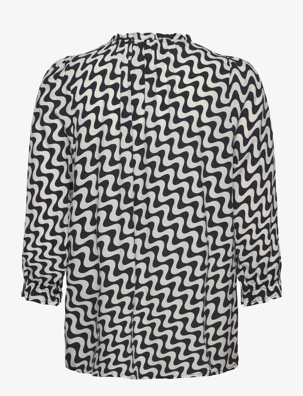 FREE/QUENT - Blouse - kurzämlige blusen - star off-white w. navy blazer - 2