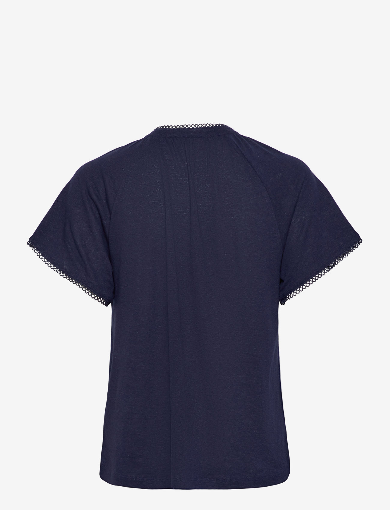 FREE/QUENT - T-shirt from Freequent in a soft linen material. The T-shirt has fine back pleat - t-shirty - navy blazer - 1