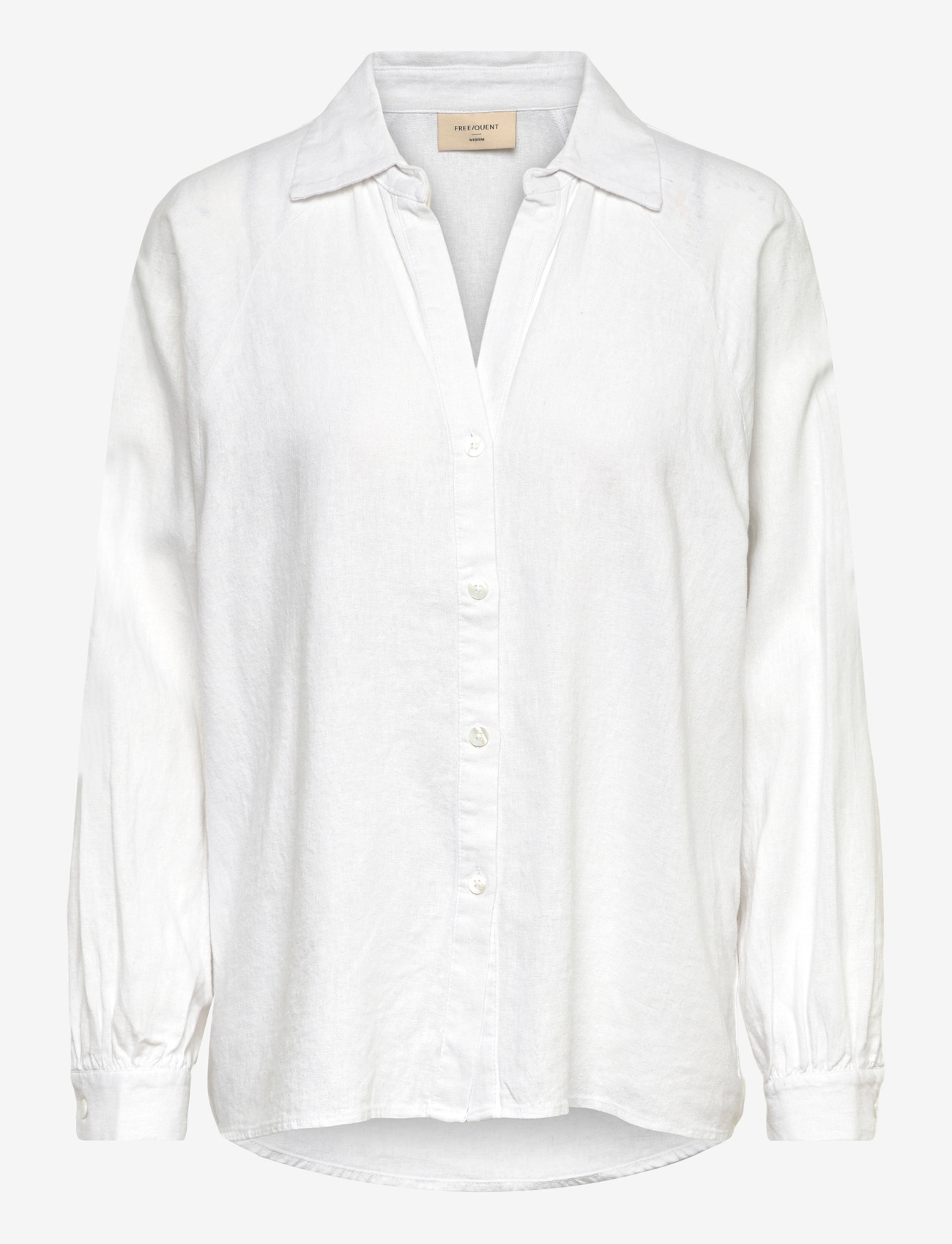 FREE/QUENT - FQLAVA-SHIRT - linen shirts - brilliant white - 0
