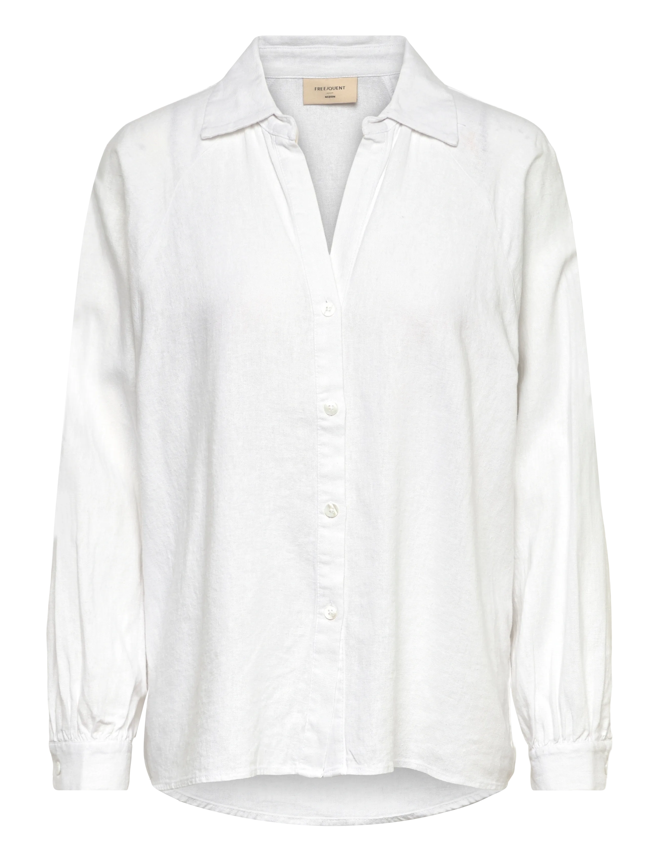 FREE/QUENT FQLAVA-SHIRT - Shirts - BRILLIANT WHITE / white
