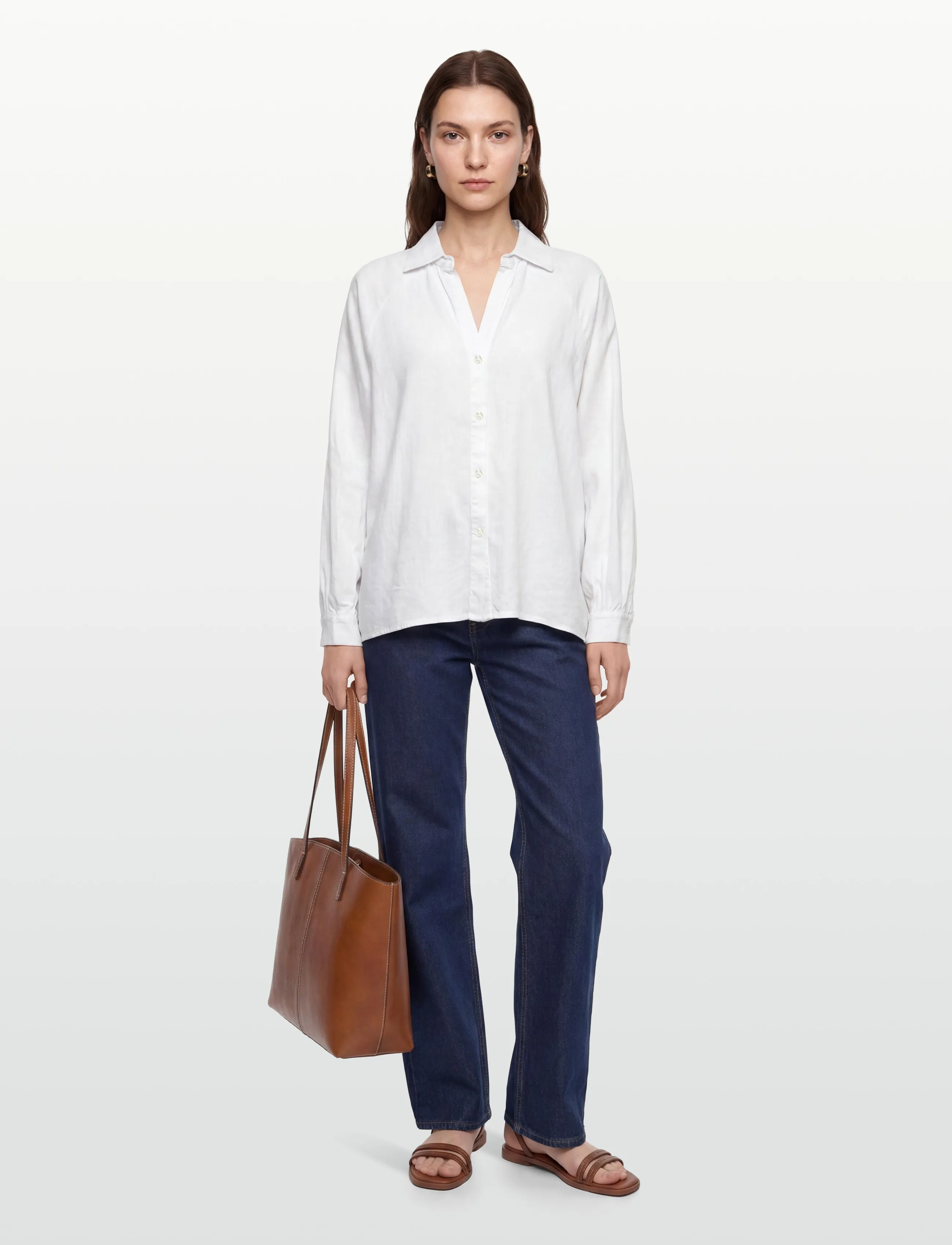 FREE/QUENT - FQLAVA-SHIRT - linneskjortor - brilliant white - 0