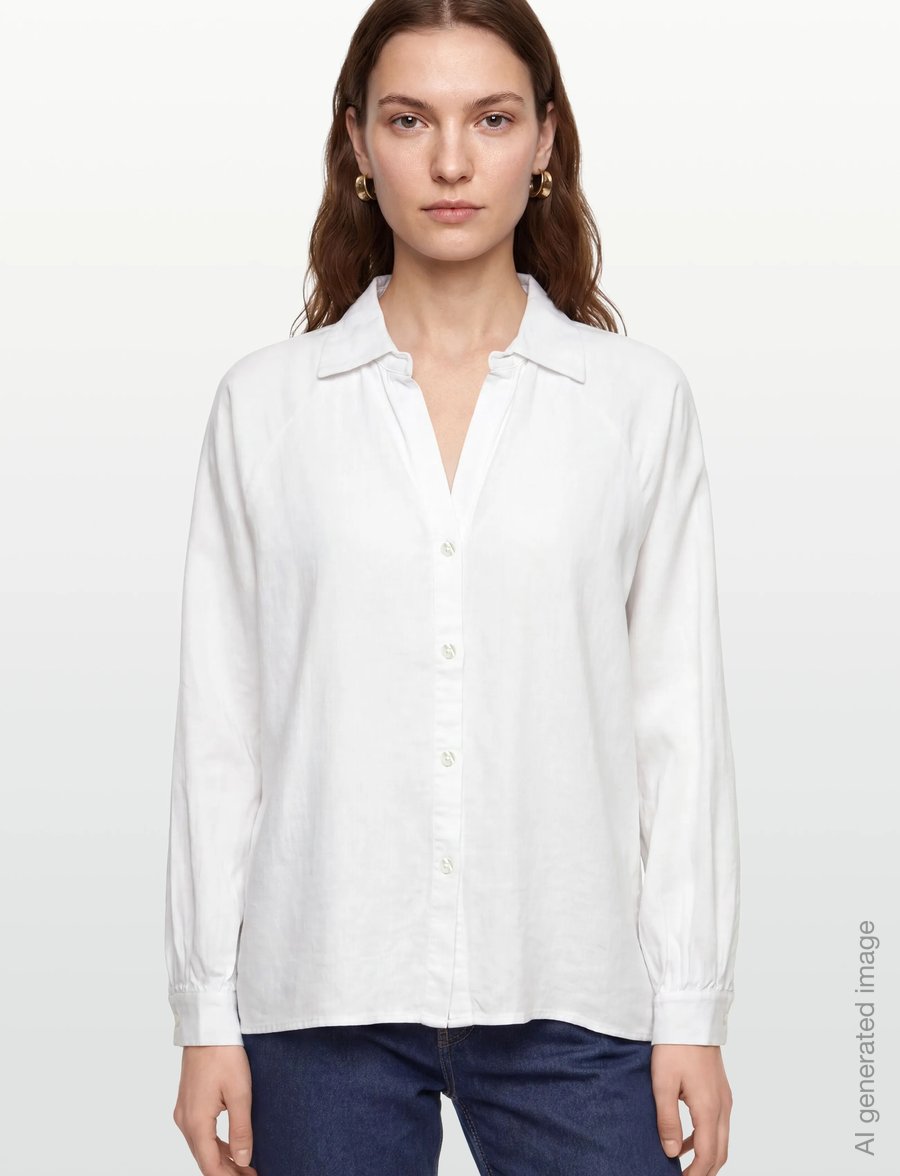 FREE/QUENT - FQLAVA-SHIRT - leinenhemden - brilliant white - 3
