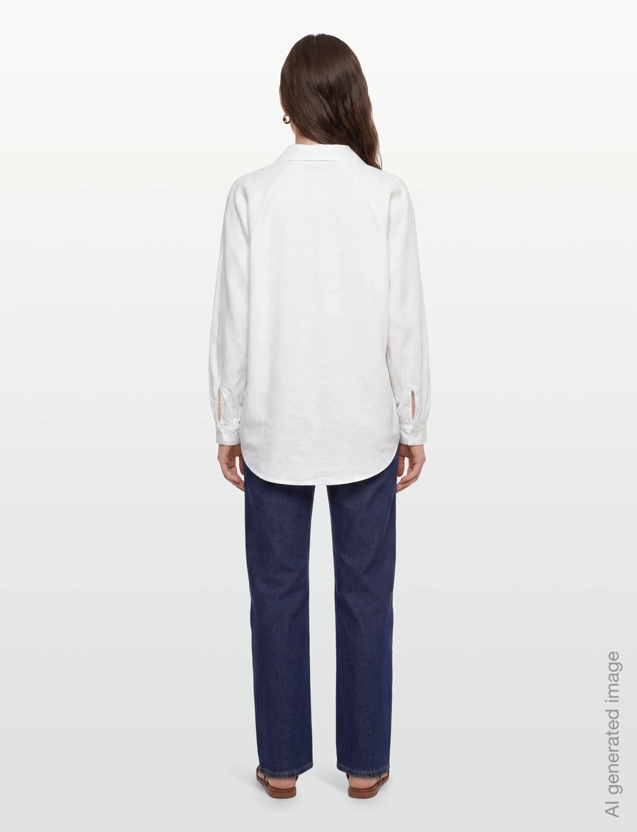 FREE/QUENT - FQLAVA-SHIRT - leinenhemden - brilliant white - 4