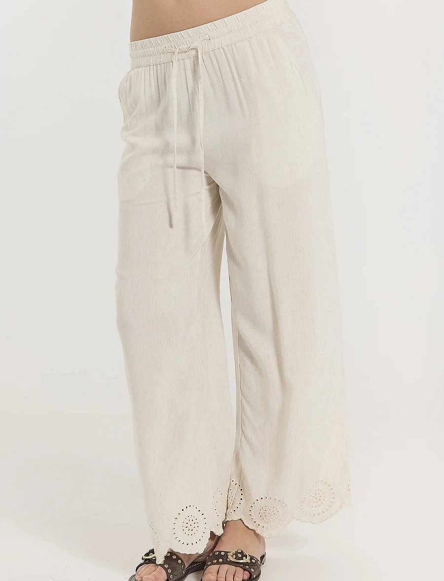 FREE/QUENT - Pants - moonbeam melange - 0