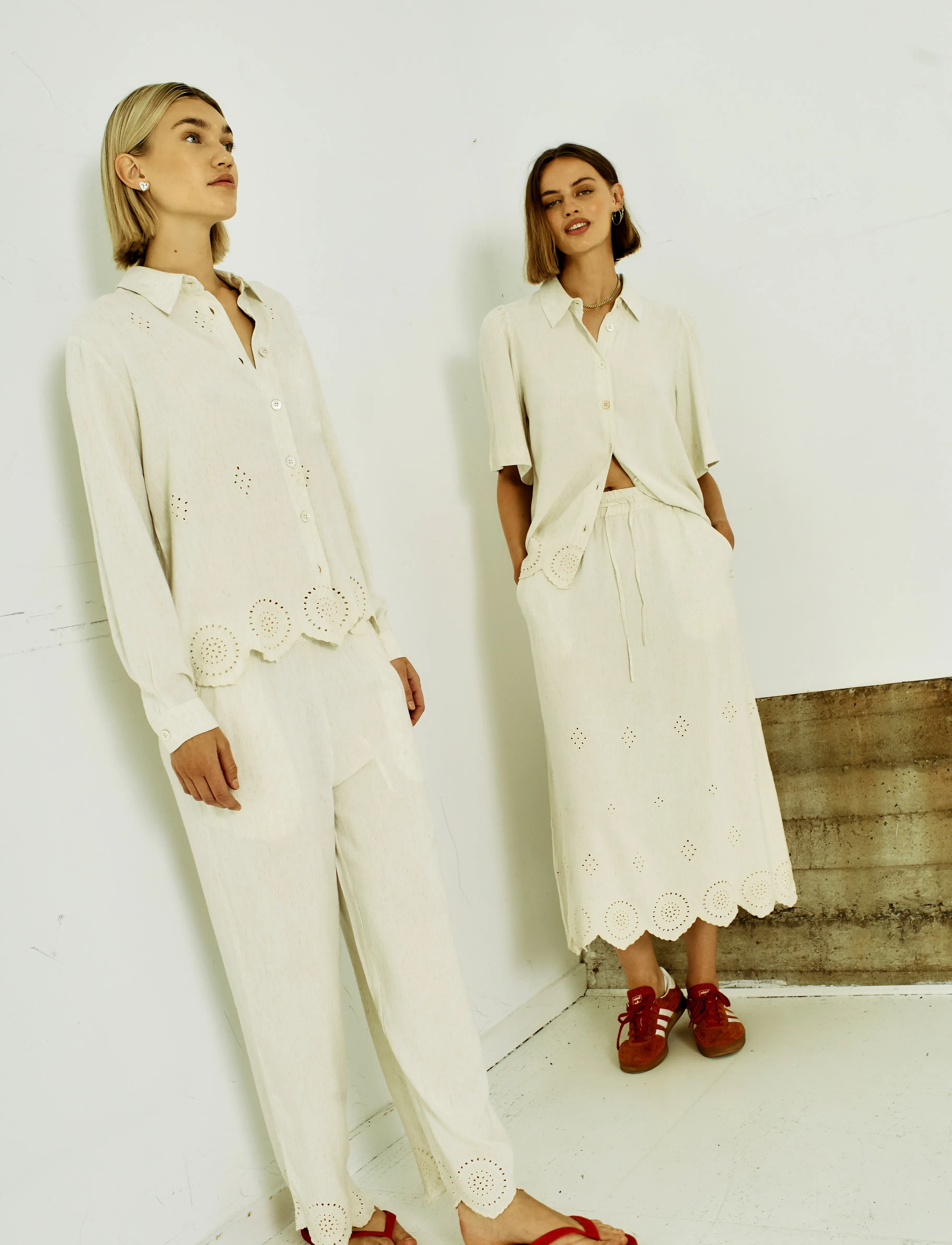 FREE/QUENT - Pants  - moonbeam melange - 3