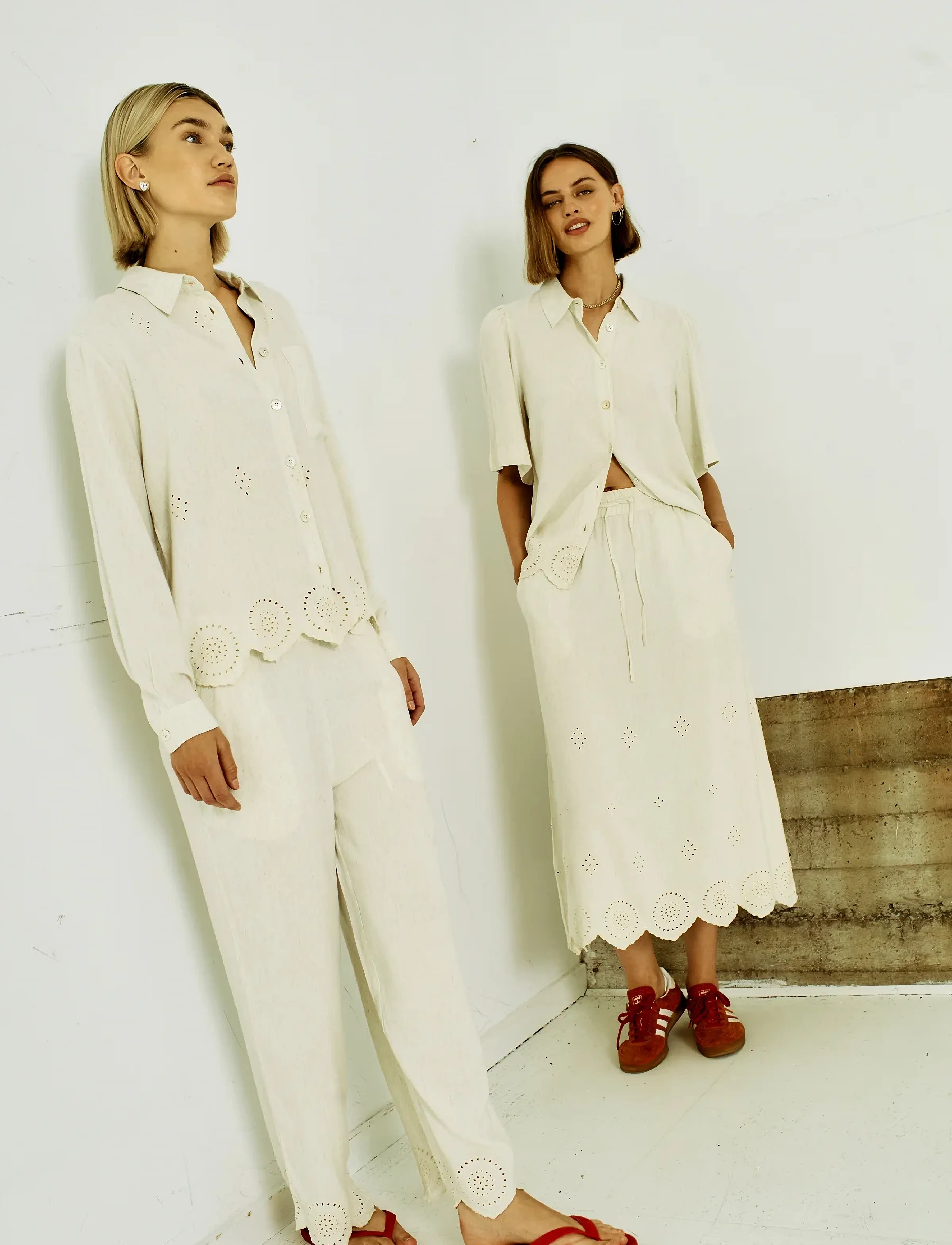 FREE/QUENT - FQLINUS-SKIRT - moonbeam melange - 3