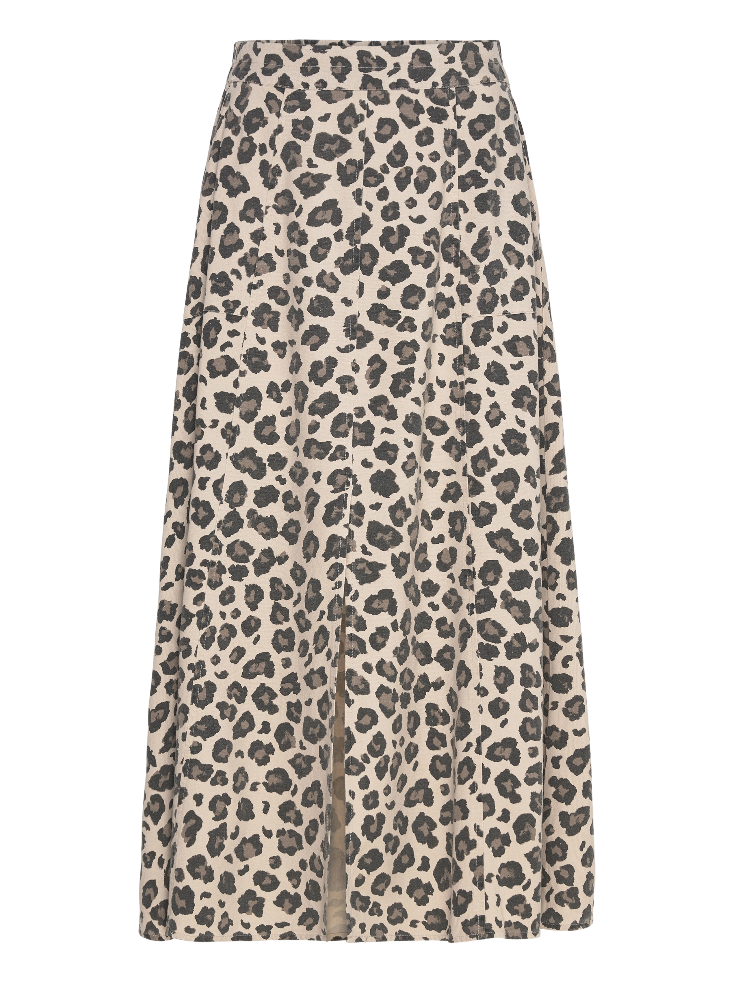 FREE/QUENT - Maxi skirt from Freequent in a soft material with allover leopard print. The ski - sand melange w. black - 1