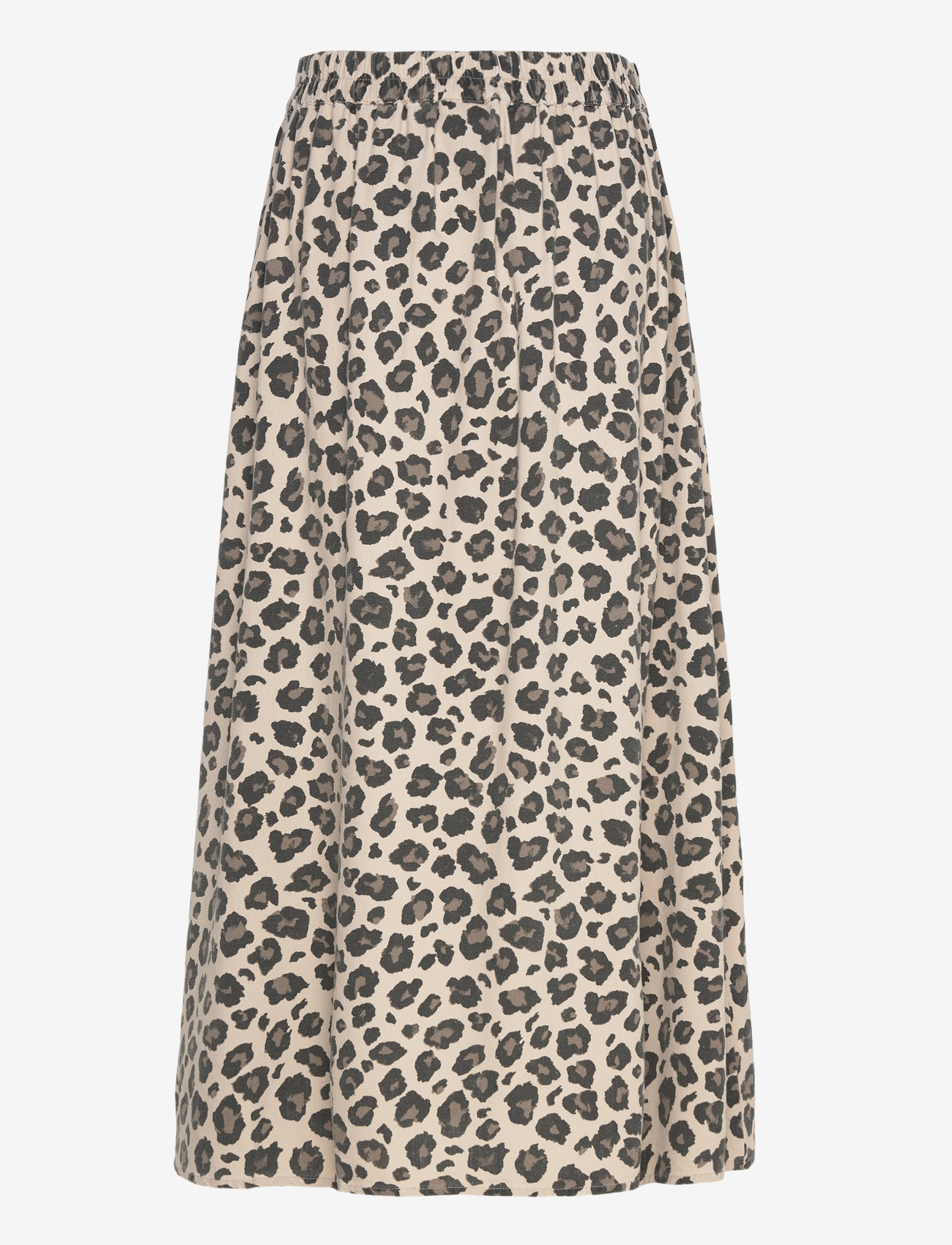 FREE/QUENT - Maxi skirt from Freequent in a soft material with allover leopard print. The ski - midi-röcke - sand melange w. black - 2