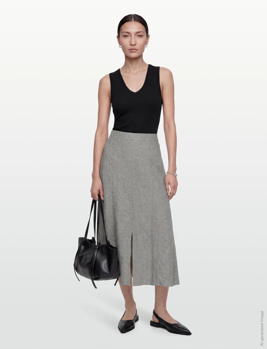FREE/QUENT - FQLAVA-SKIRT - maxi röcke - morel melange - 0
