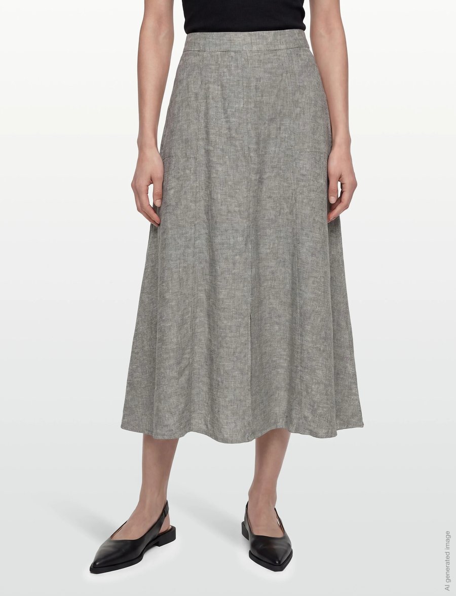 FREE/QUENT - FQLAVA-SKIRT - maxi röcke - morel melange - 3