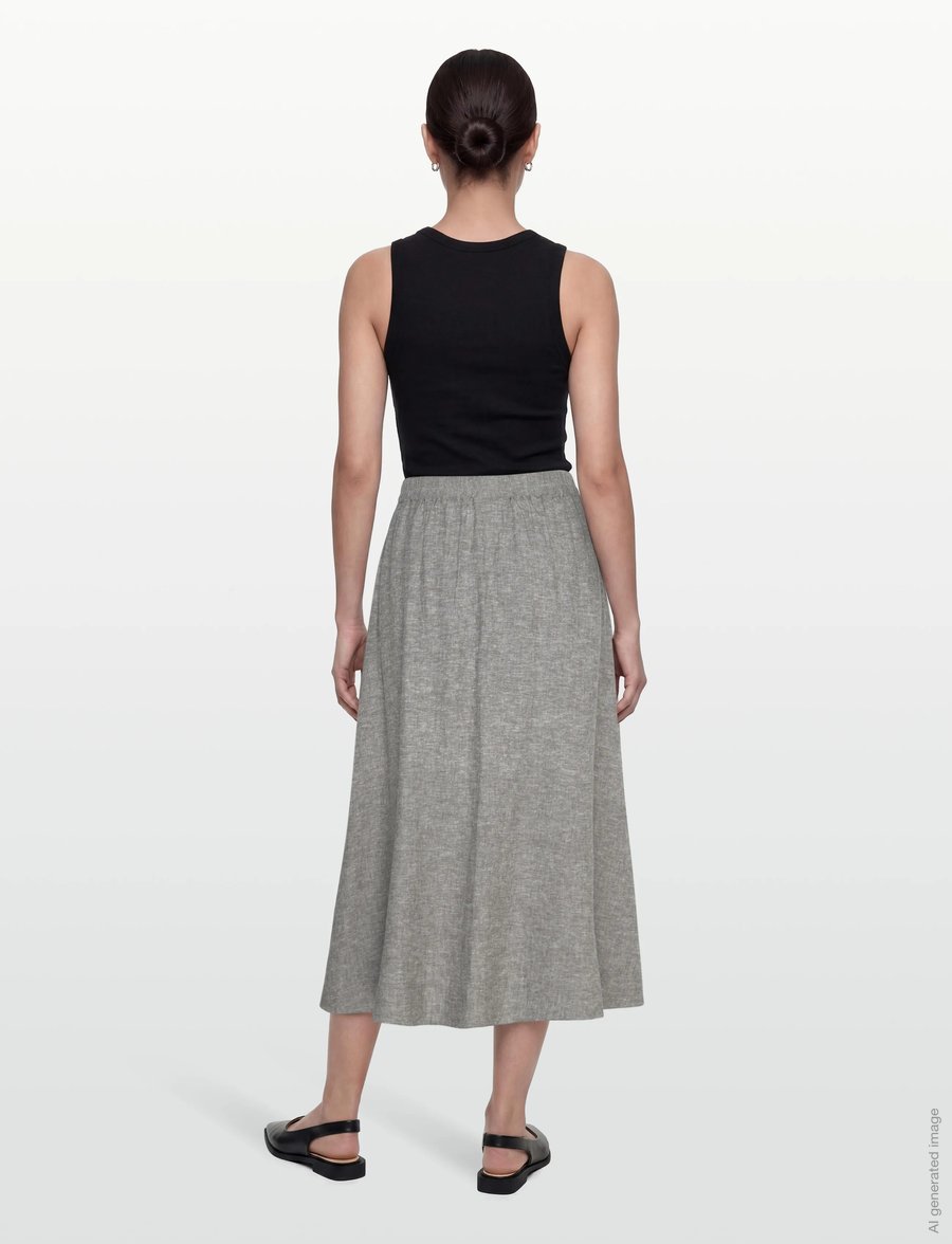 FREE/QUENT - FQLAVA-SKIRT - maxi röcke - morel melange - 4