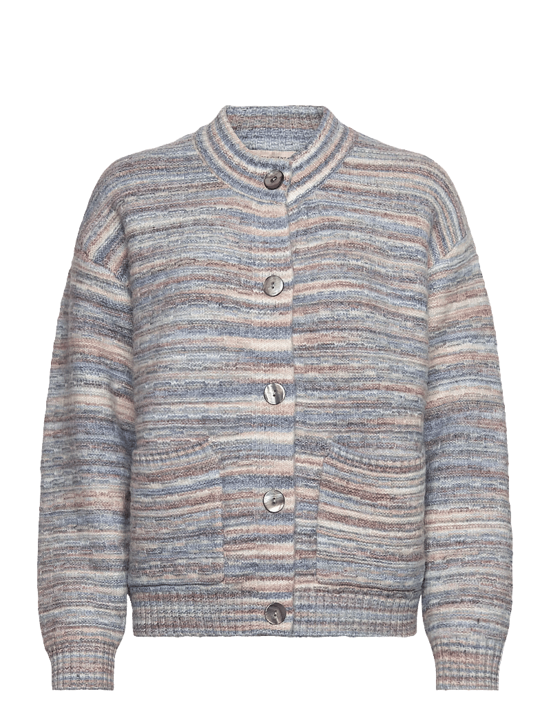 FREE/QUENT - FQGRSCLAS-CARDIGAN - cardigans - star off-white w. baby blue - 1