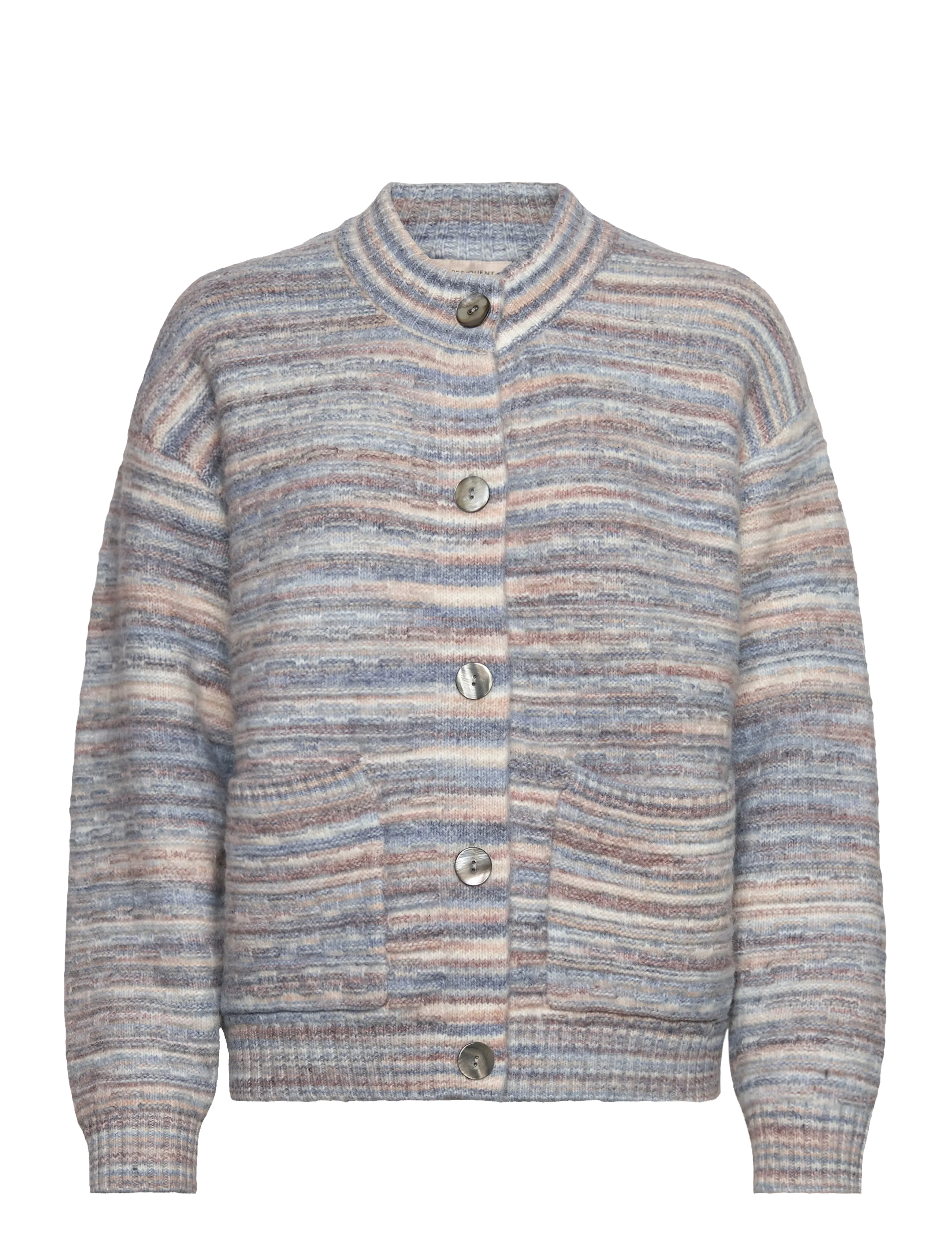 FREE/QUENT FQGRSCLAS-CARDIGAN - Tøj - STAR OFF-WHITE W. BABY BLUE / blue