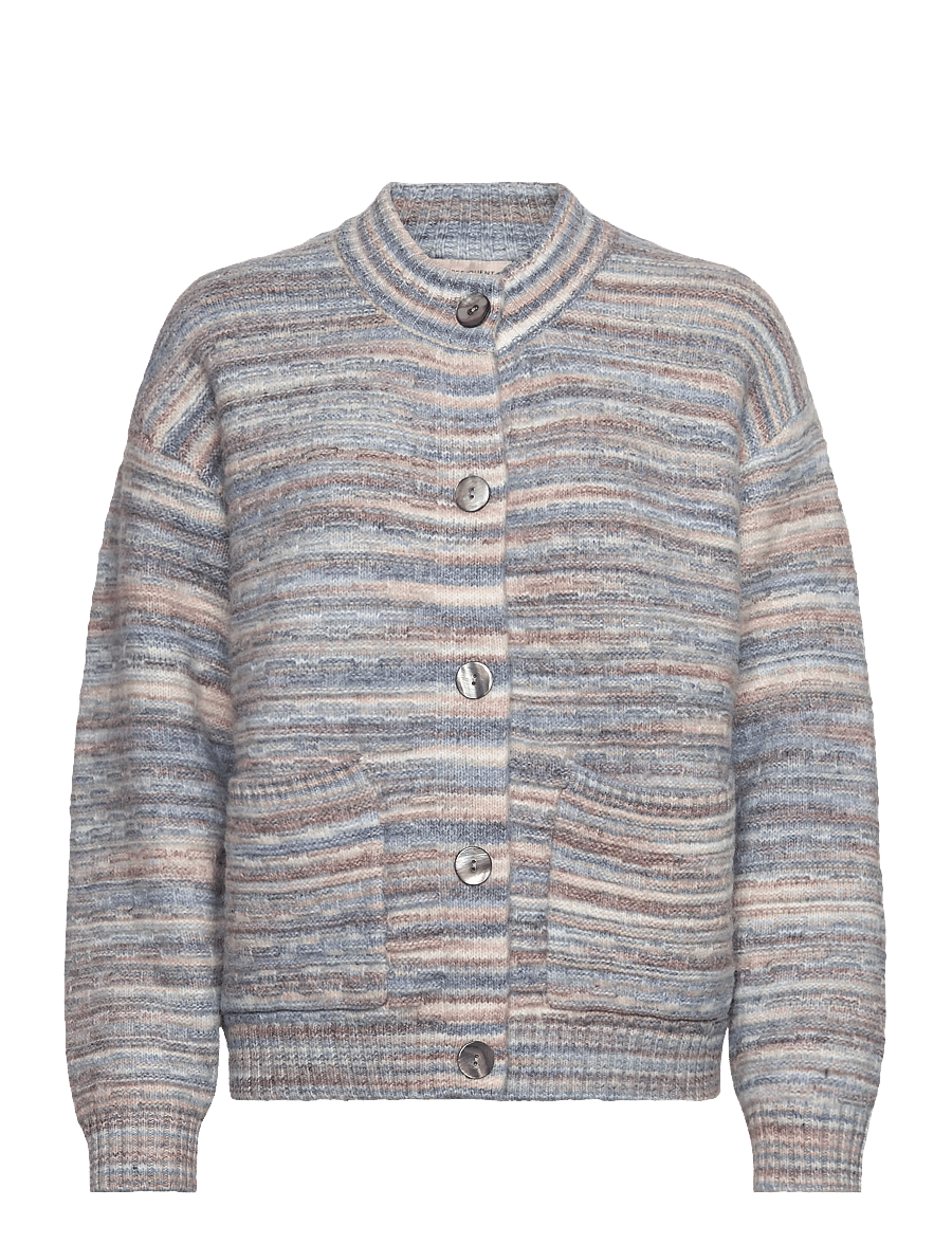 FREE/QUENT - FQGRSCLAS-CARDIGAN - strickjacken - star off-white w. baby blue - 1